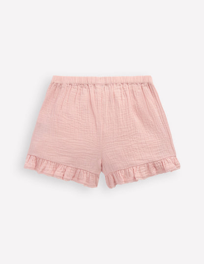 Frill Woven Shorts-Lotus Strawberry-4