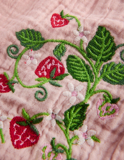 Frill Woven Shorts-Lotus Strawberry-5