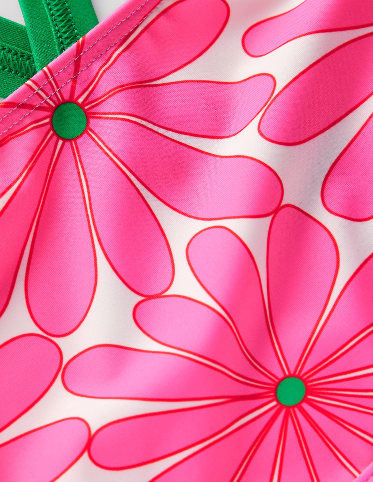 Cross-back Bikini Top-Festival Pink Daisy - Image 3