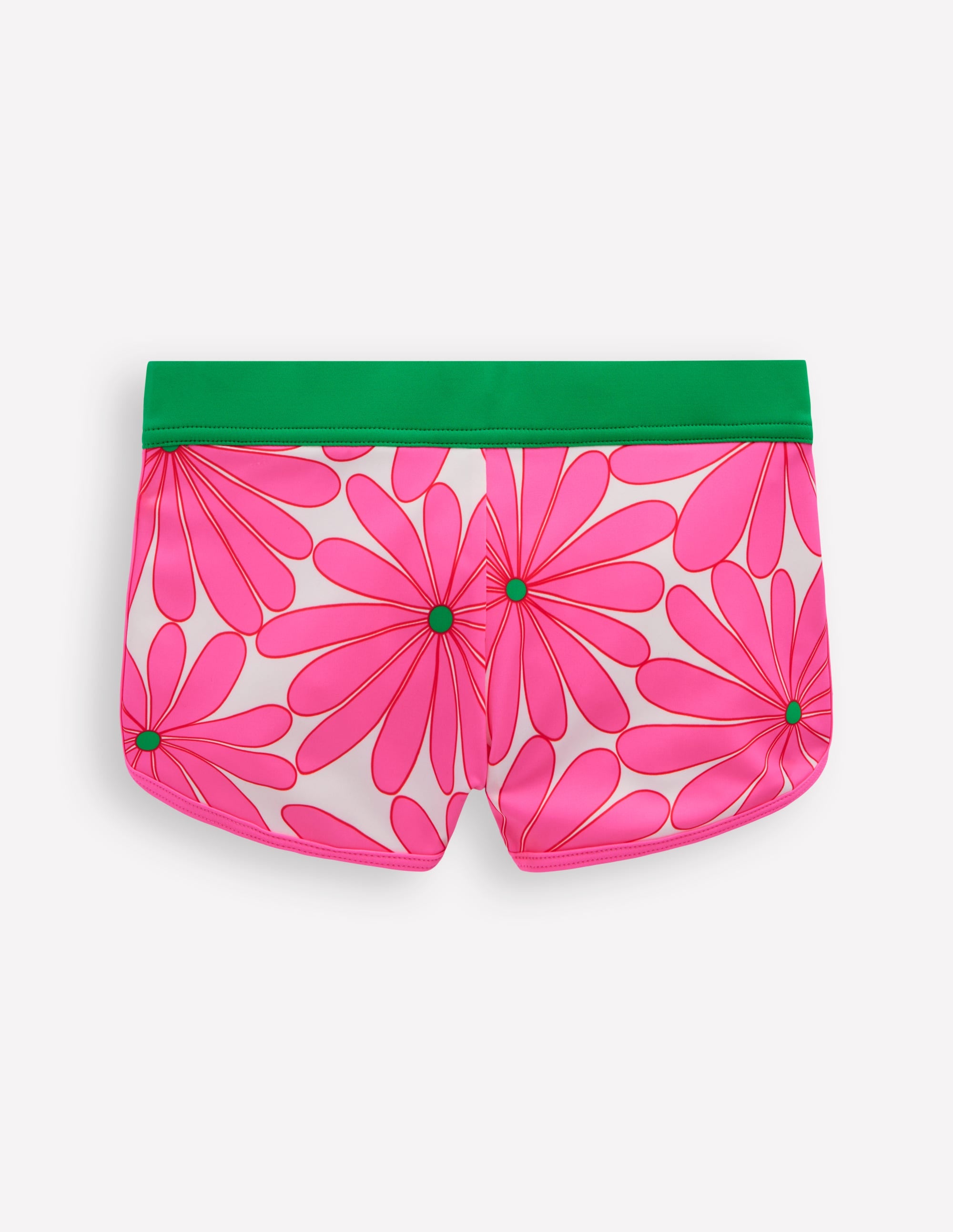 Patterned Swim Shorts-Festival Pink Daisy - Image 1