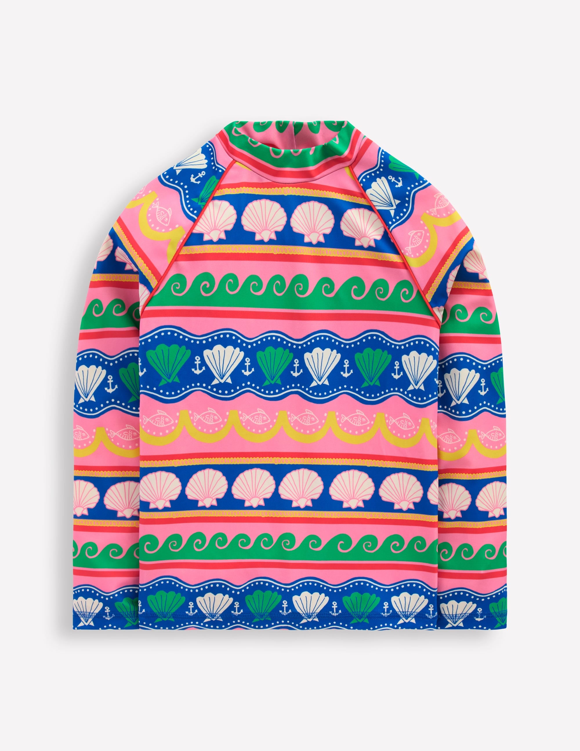 Sunsafe Patterned Rash Vest-Multi Sea Shell Stripe - Image 1