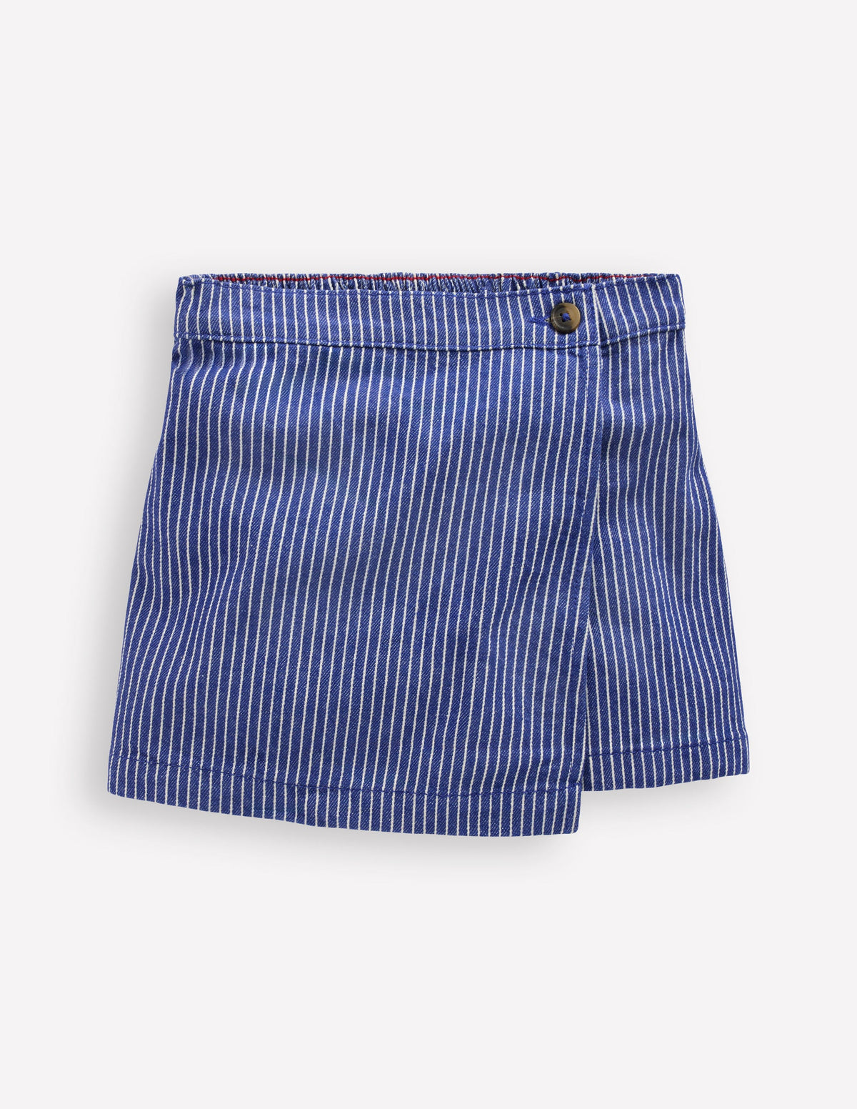 Wrap Woven Skort-Sapphire Blue/ Ivory Stripe - Image 2