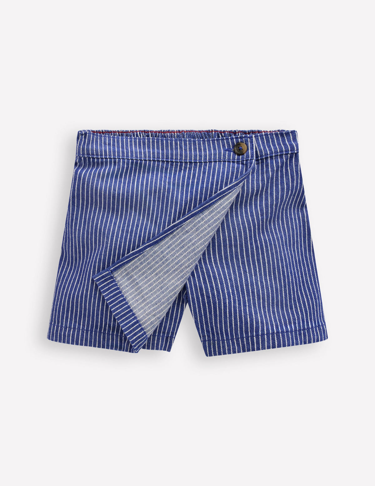 Wrap Woven Skort-Sapphire Blue/ Ivory Stripe - Image 5