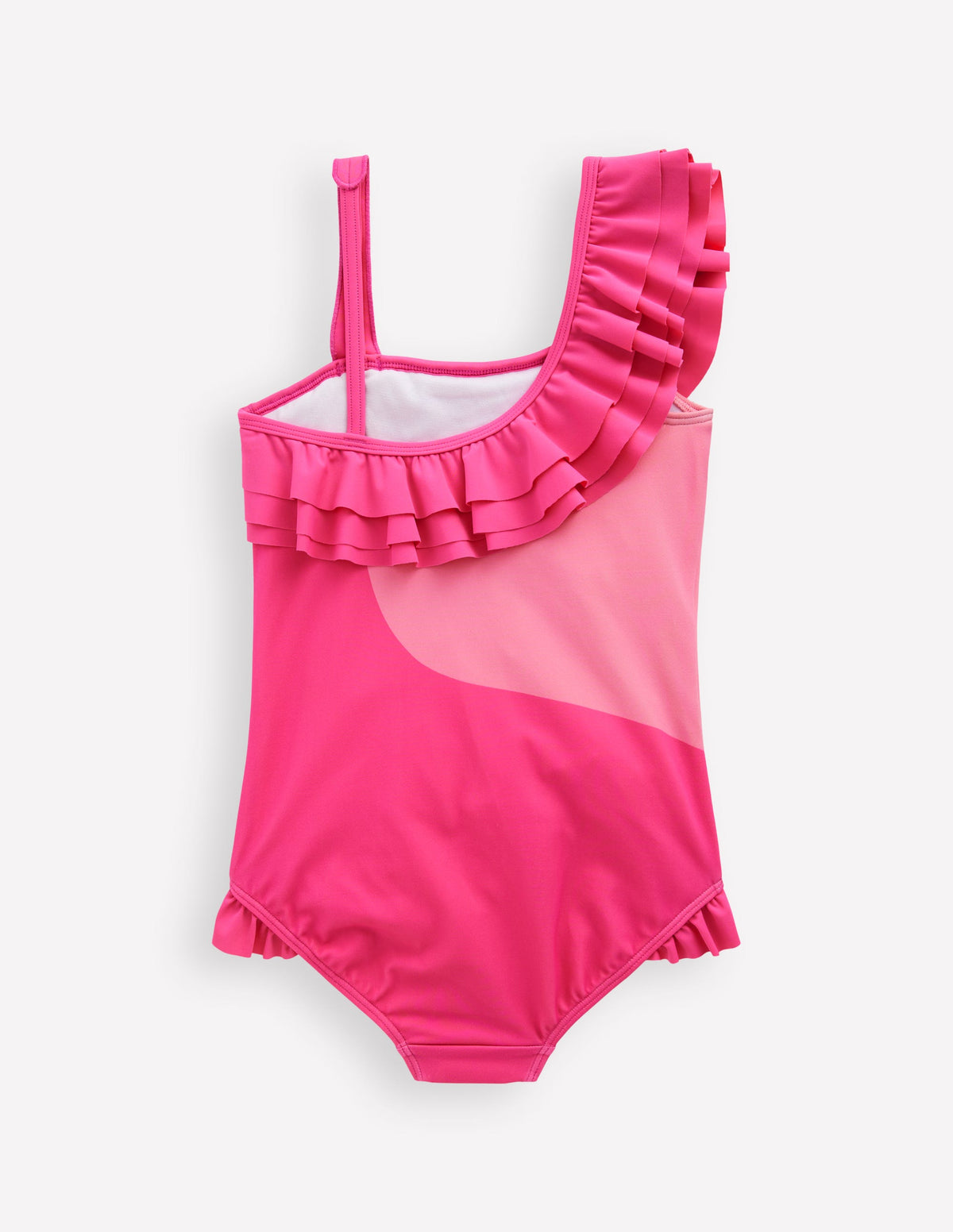 One Shoulder Appliqué Swimsuit-Sorbet Pink Flamingo - Image 2