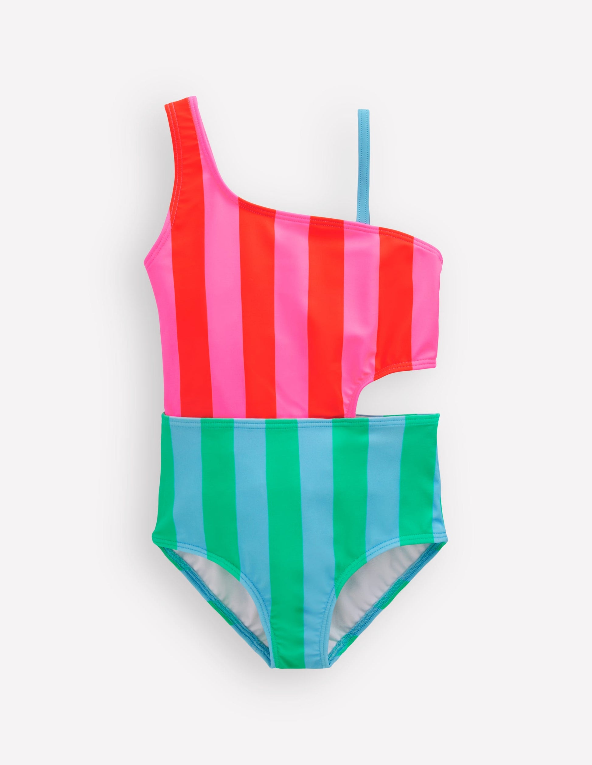 Cut Out Swimsuit-Multi Stripe-2
