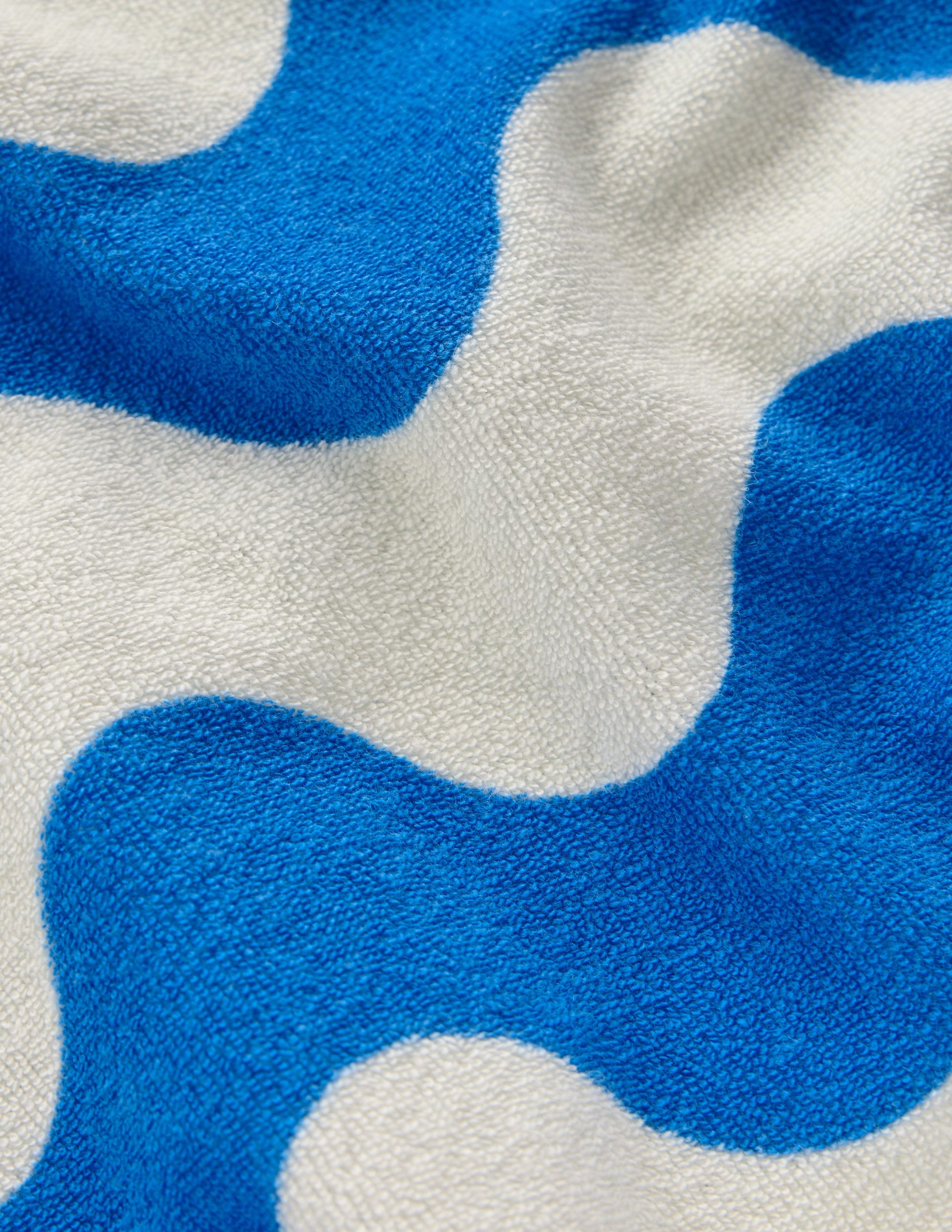 Dropped Shoulder Towelling Top-Blue Wave Stripe-3