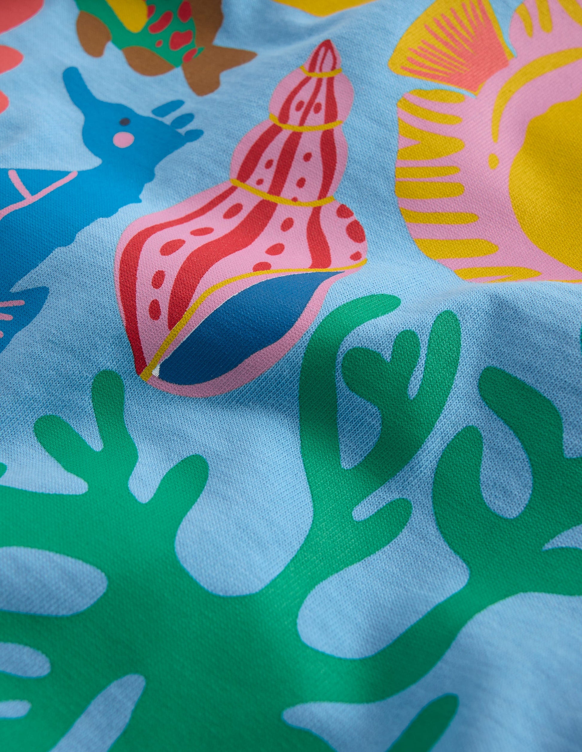 Short Sleeve Printed T-Shirt-Blue Sealife-3