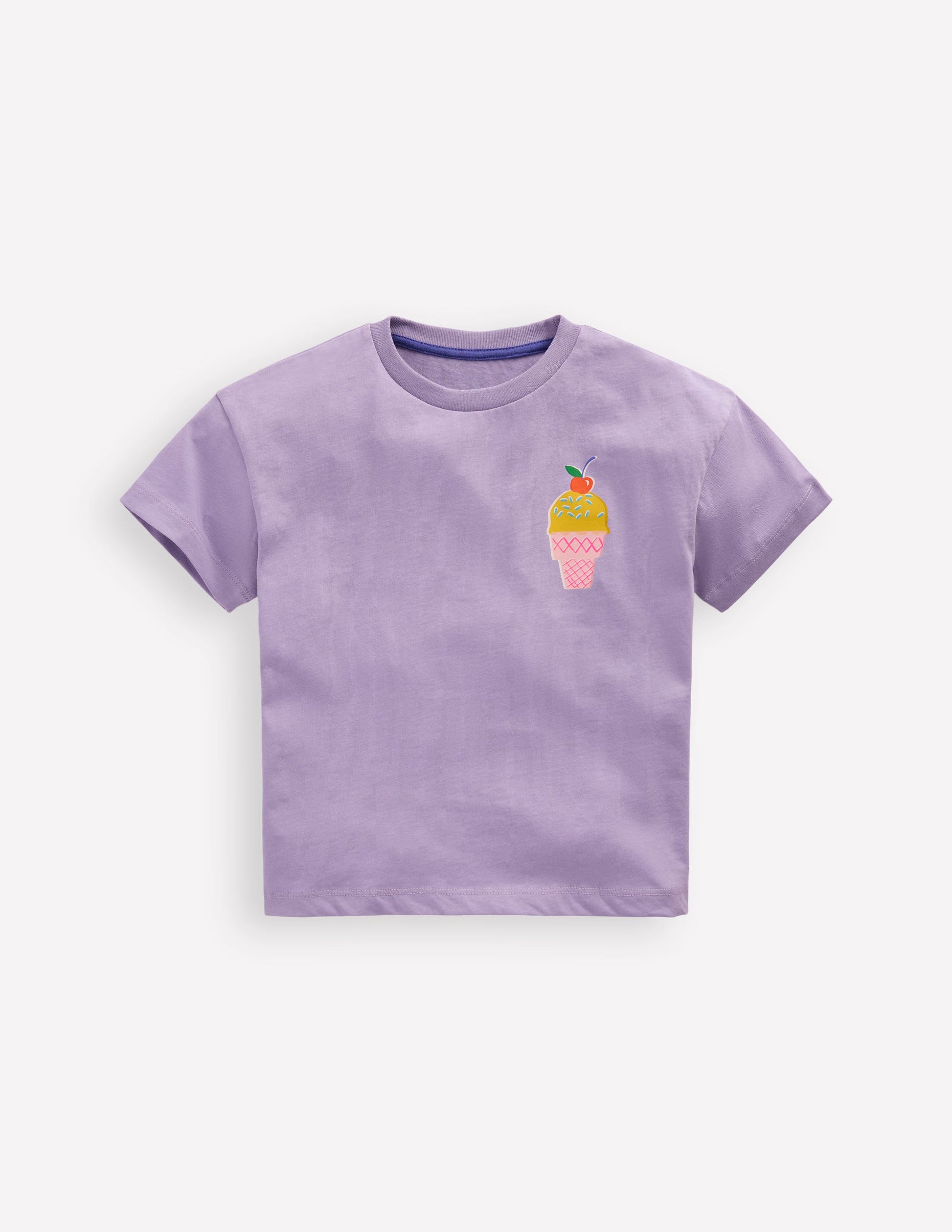 Short Sleeve Printed T-Shirt-Purple Ice Creams-1