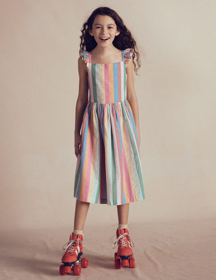Annalisa Twirly Sundress-Multi Stripe