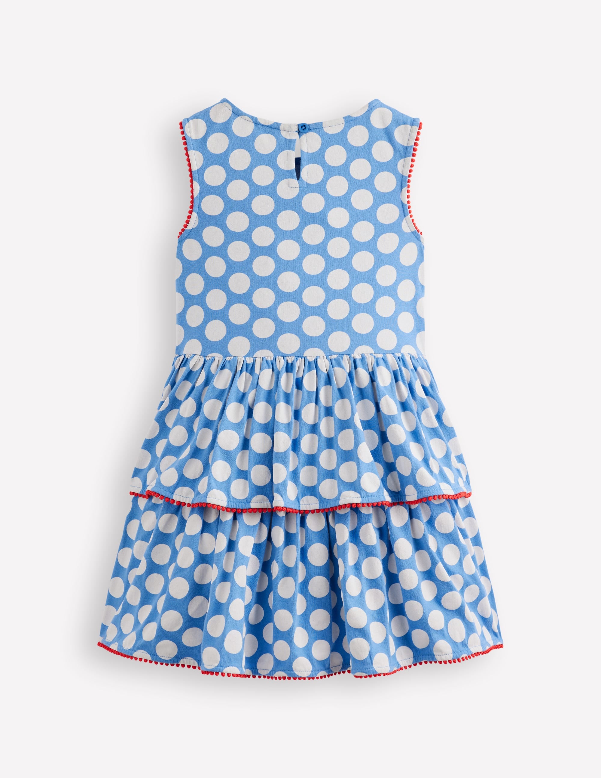 Tiered Jersey Sundress-Blue Spot - Image 2