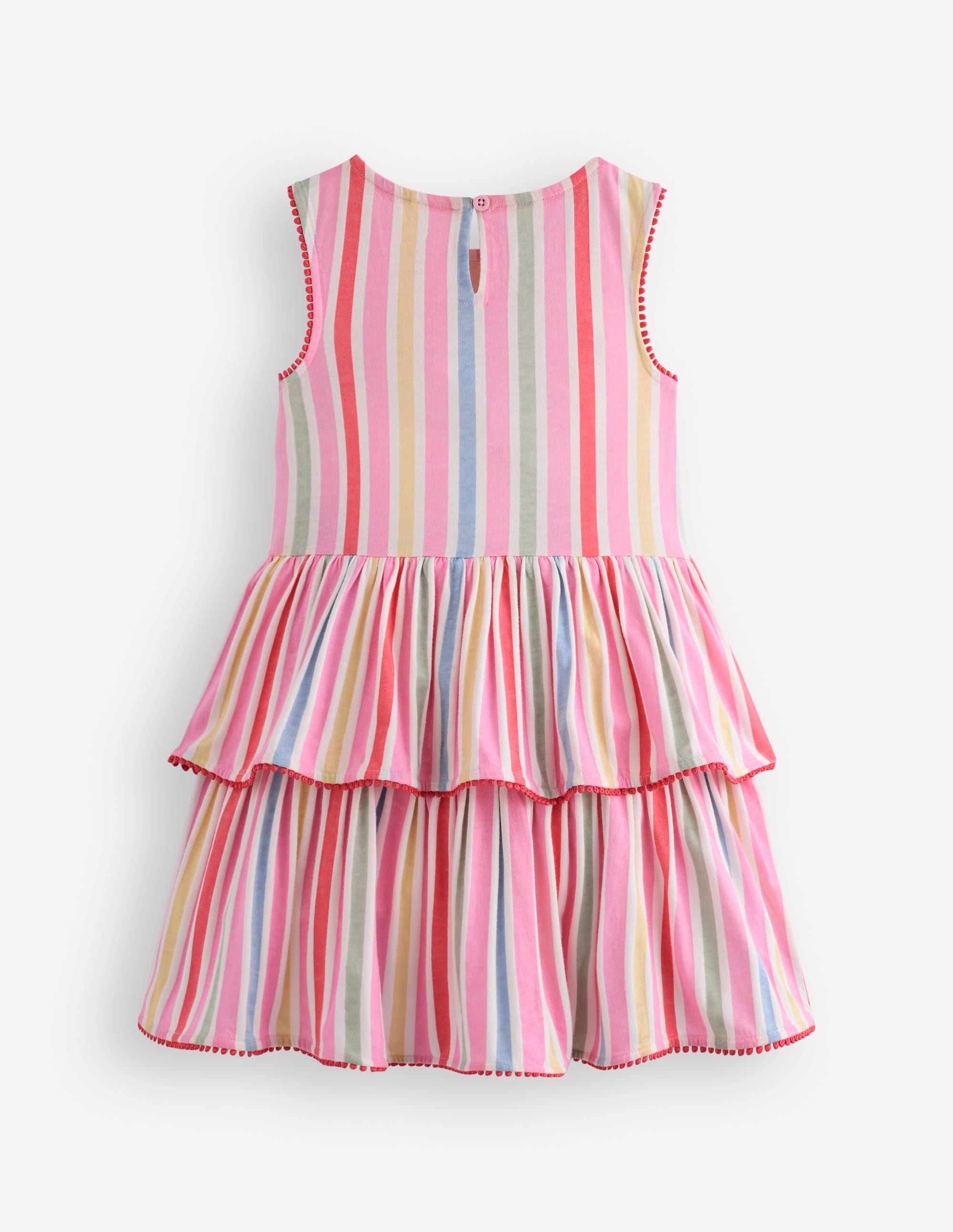 Tiered Jersey Sundress-Pink Stripe - Image 3