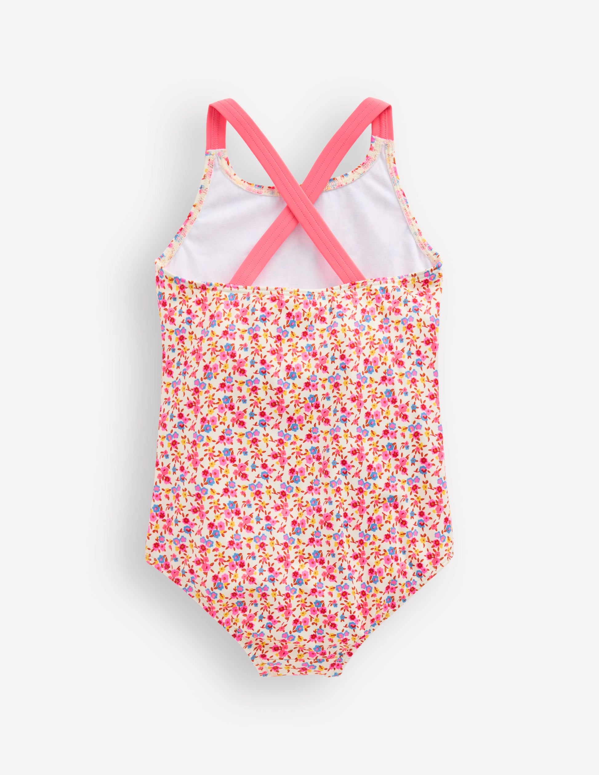 Cross-Back Printed Swimsuit-Papyrus Ditsy Floral-2