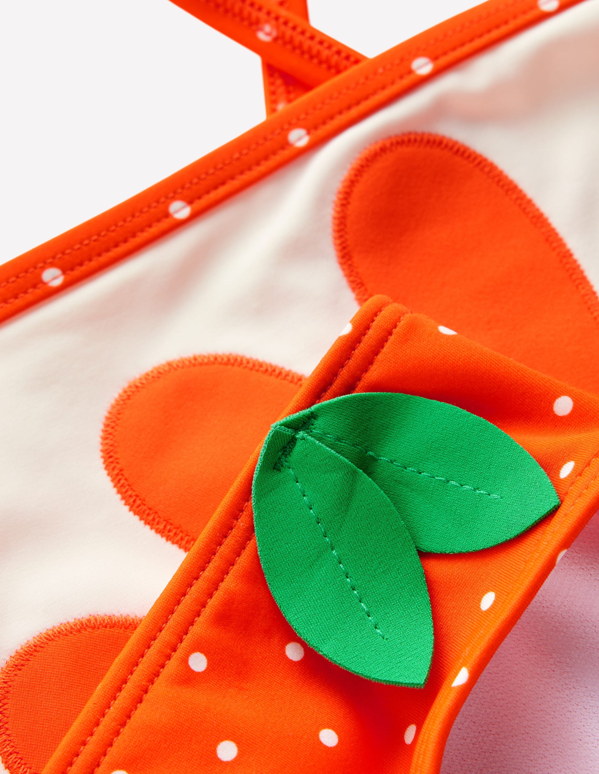 Logo Cross Back Bikini-Bright Orange-5