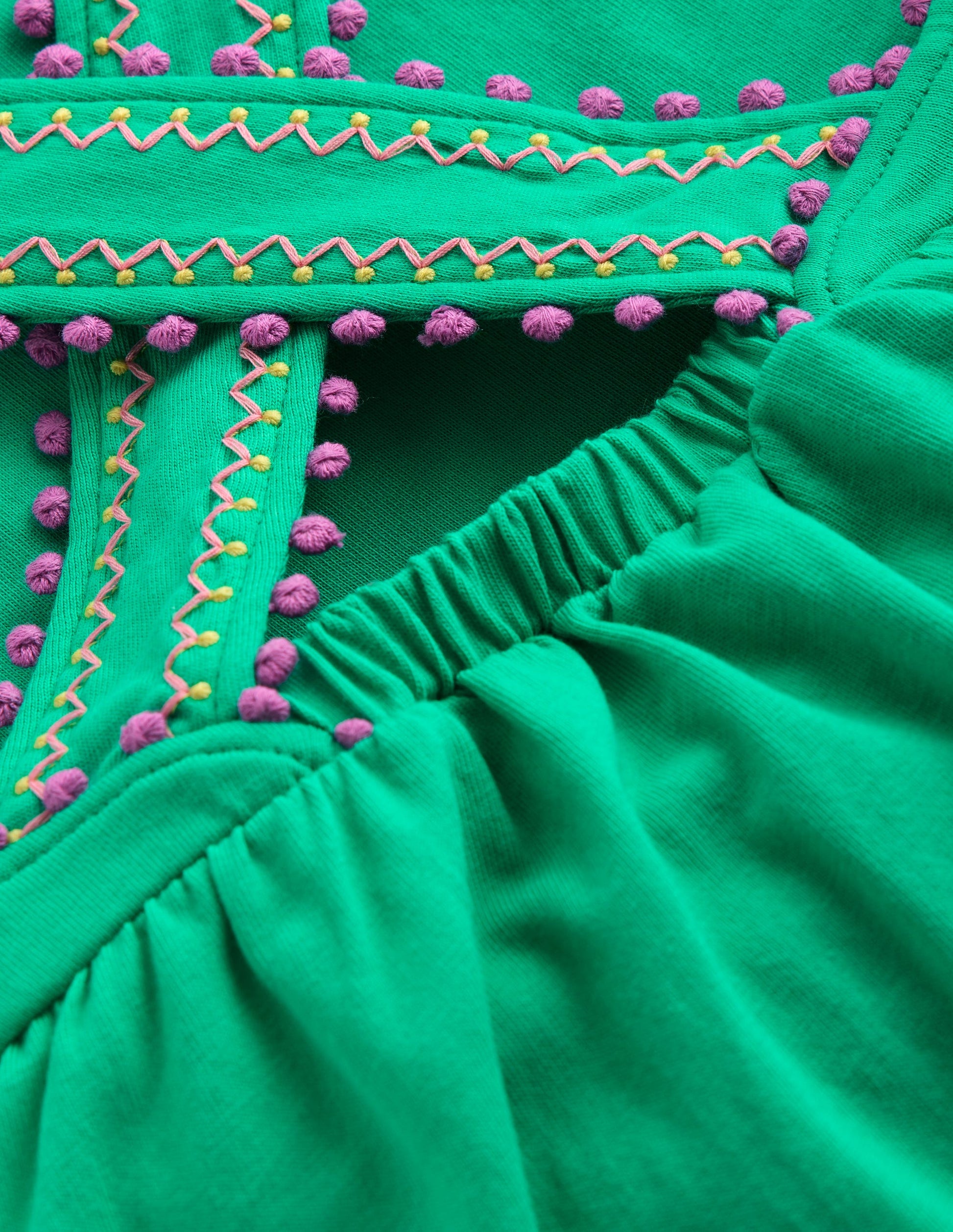 Cross-Back Pom Trim Top-Aquamarine Blue-3