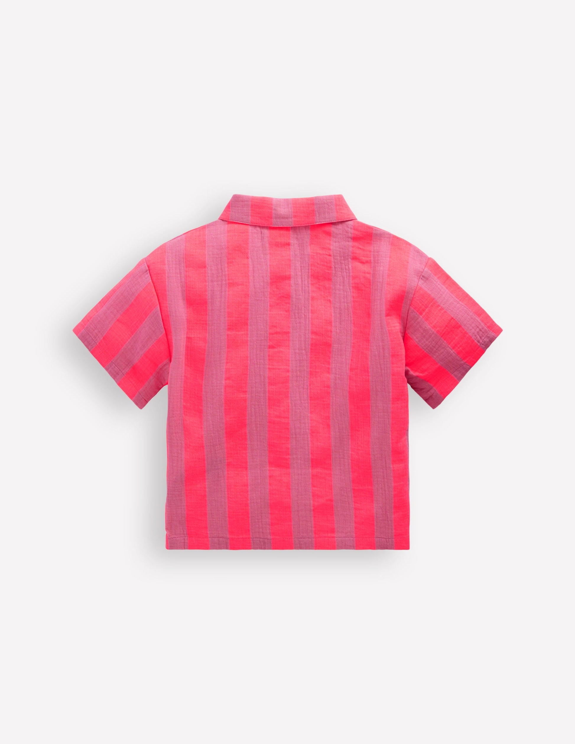 Short Sleeve Relaxed Shirt-Formica Pink Stripe-3