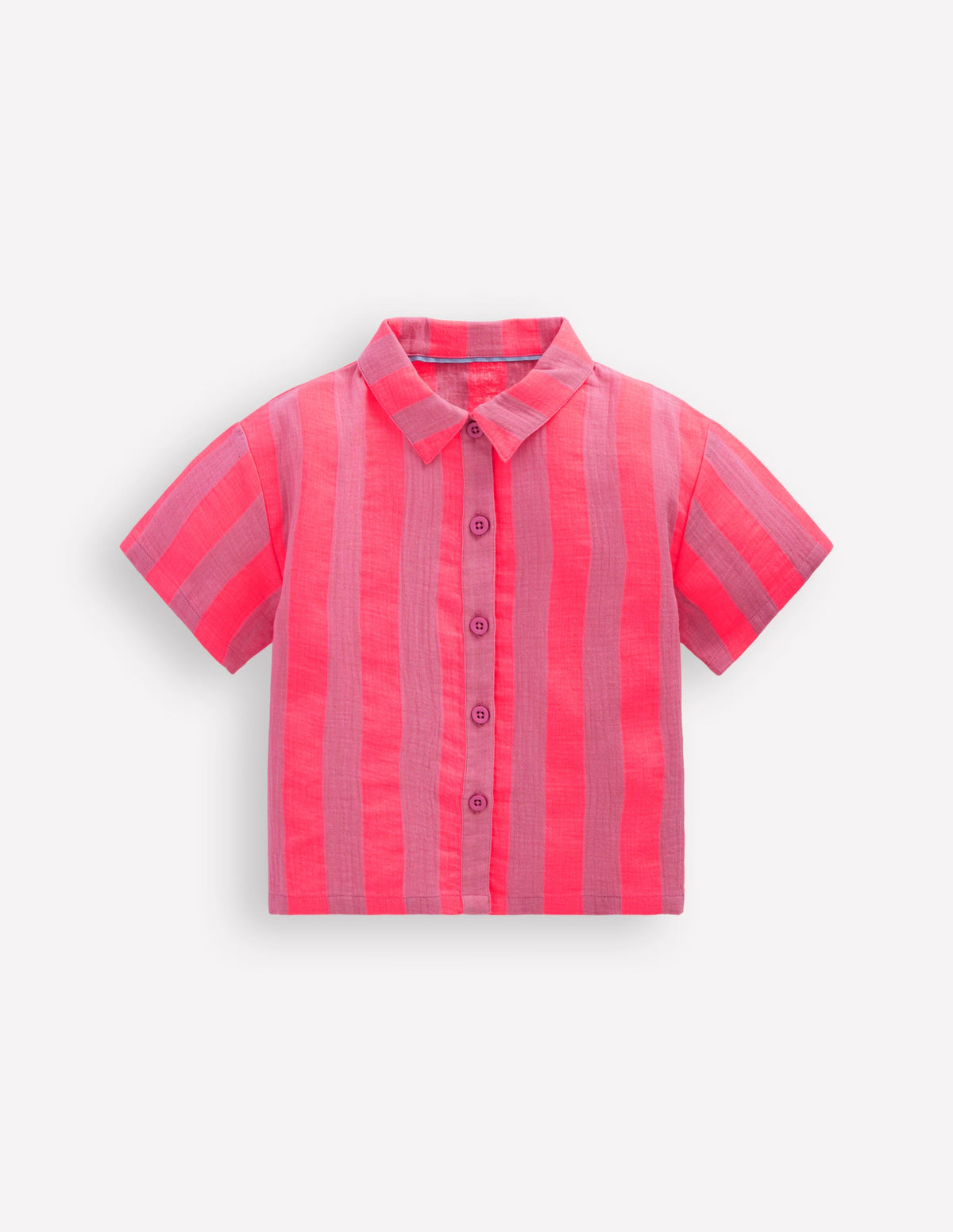 Short Sleeve Relaxed Shirt-Formica Pink Stripe - Image 1