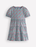 Heart Back Jersey Dress-Cherries