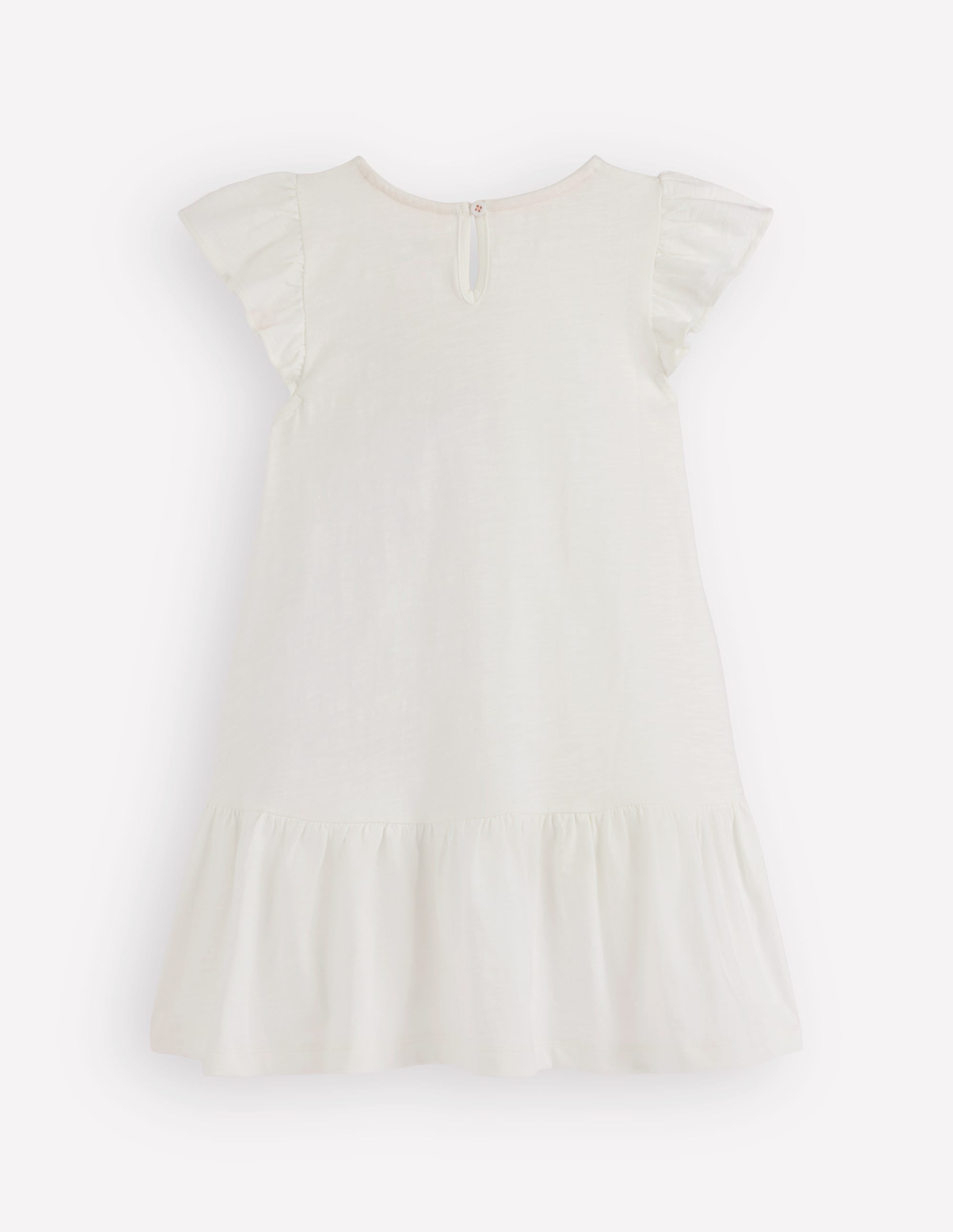 Logo Pocket Jersey Dress-Soft Ivory Ice Cream - Image 2