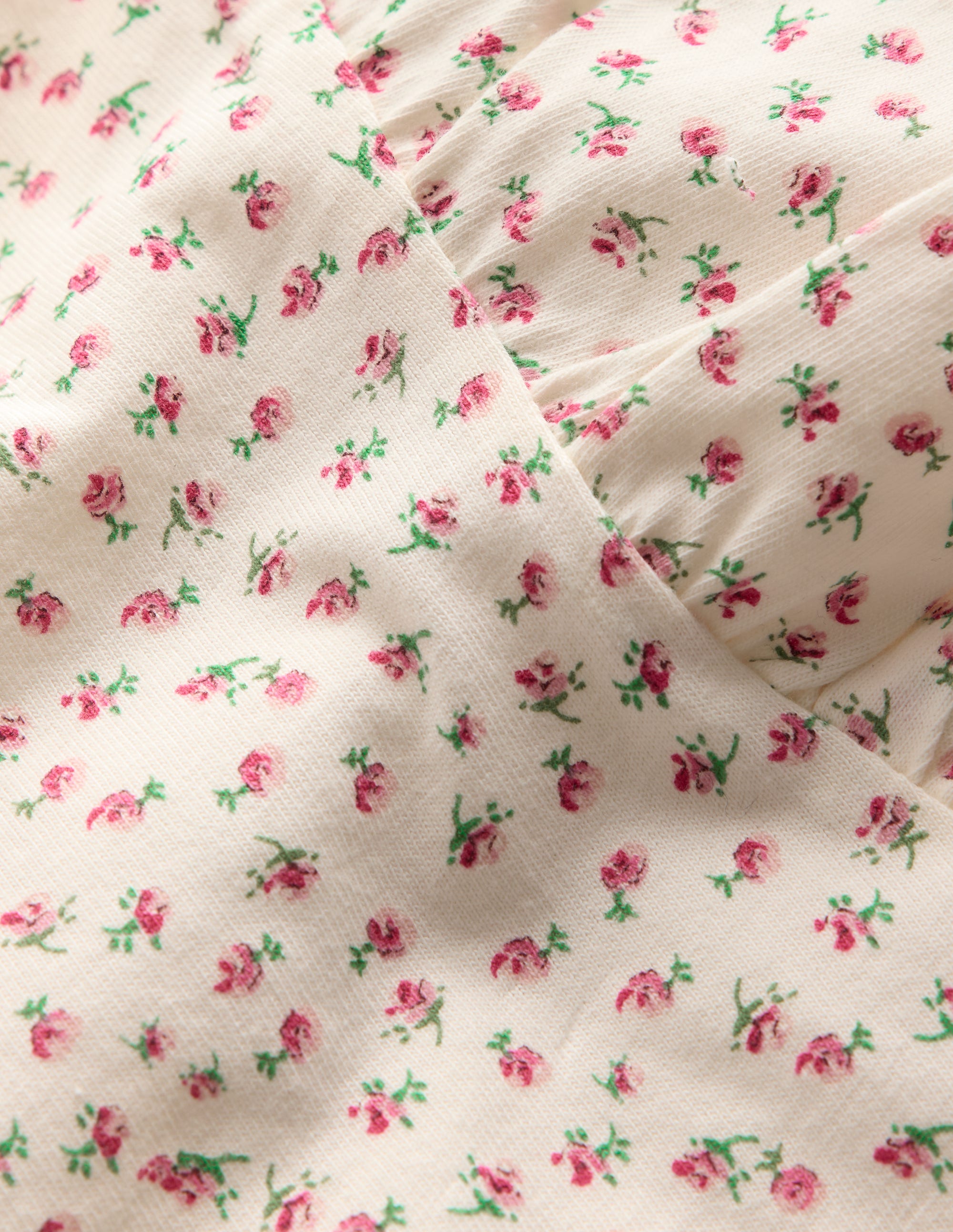 Frill Sleeve Printed Top-Pink Spaced Ditsy - Image 3