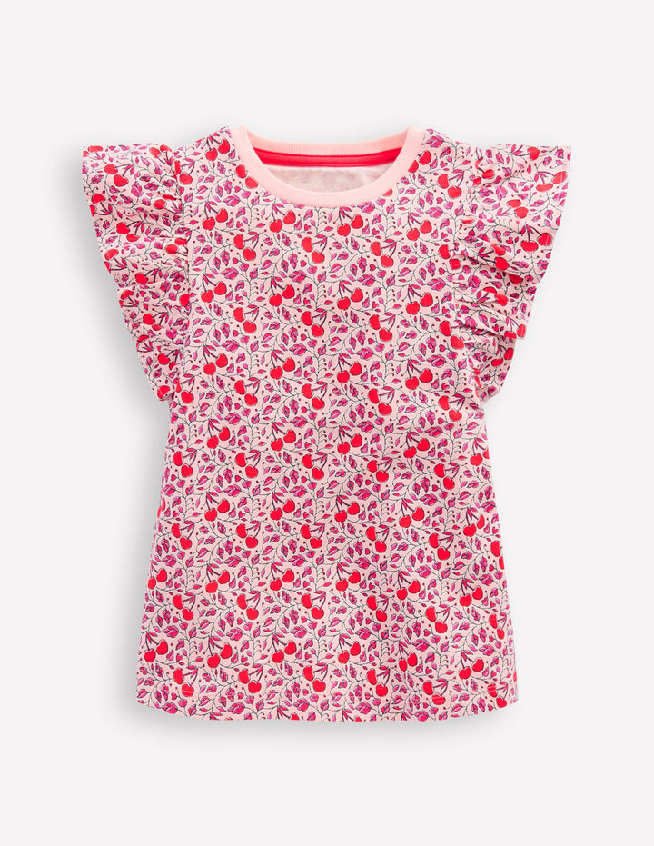 T-shirt Manches Longues Rayé Blanc Et Rose Mini Boden - Fille 9-10 Ans - Neuf Sans étiquette