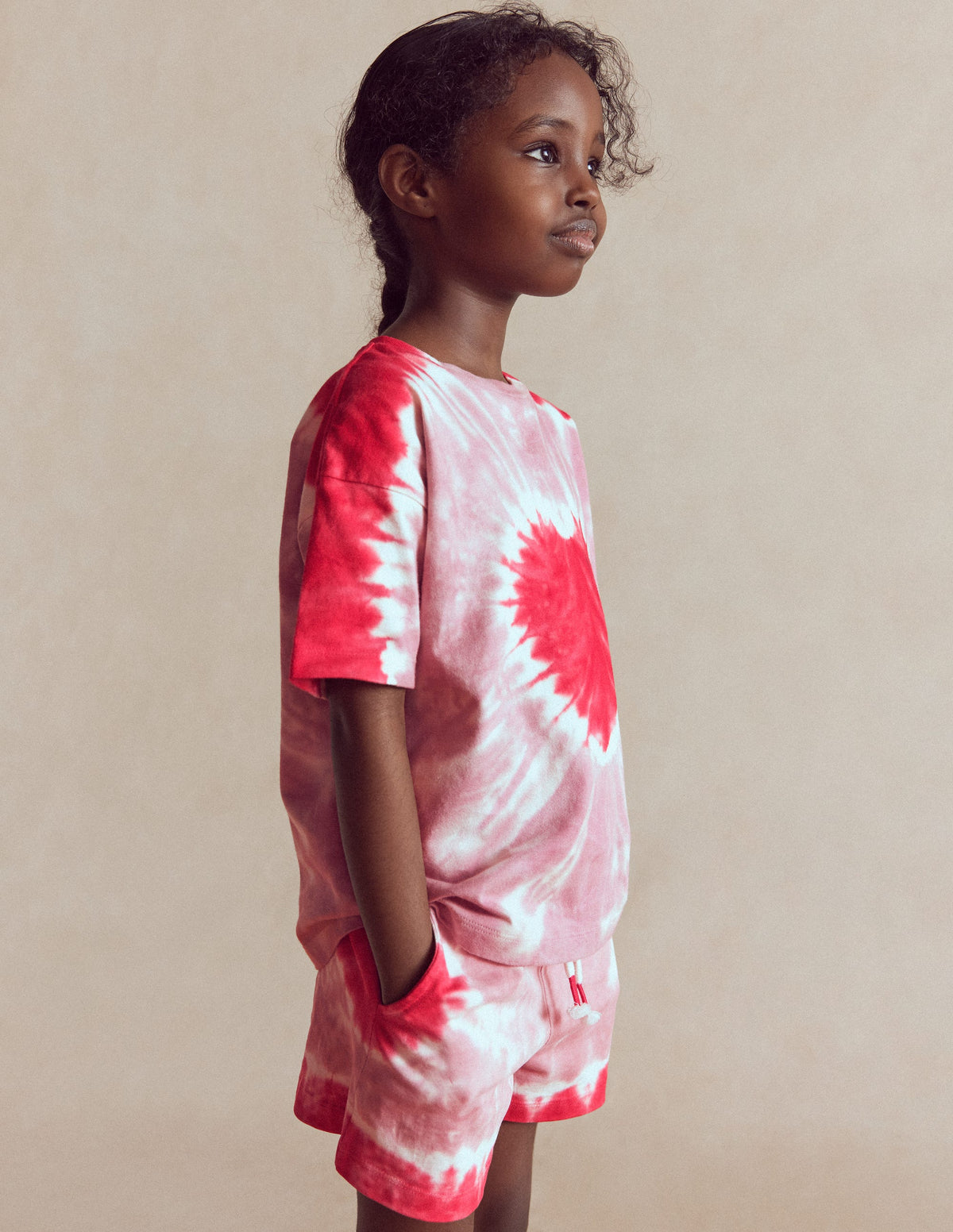 Tie Dye Logo Top-Vintage Pink Heart - Image 1