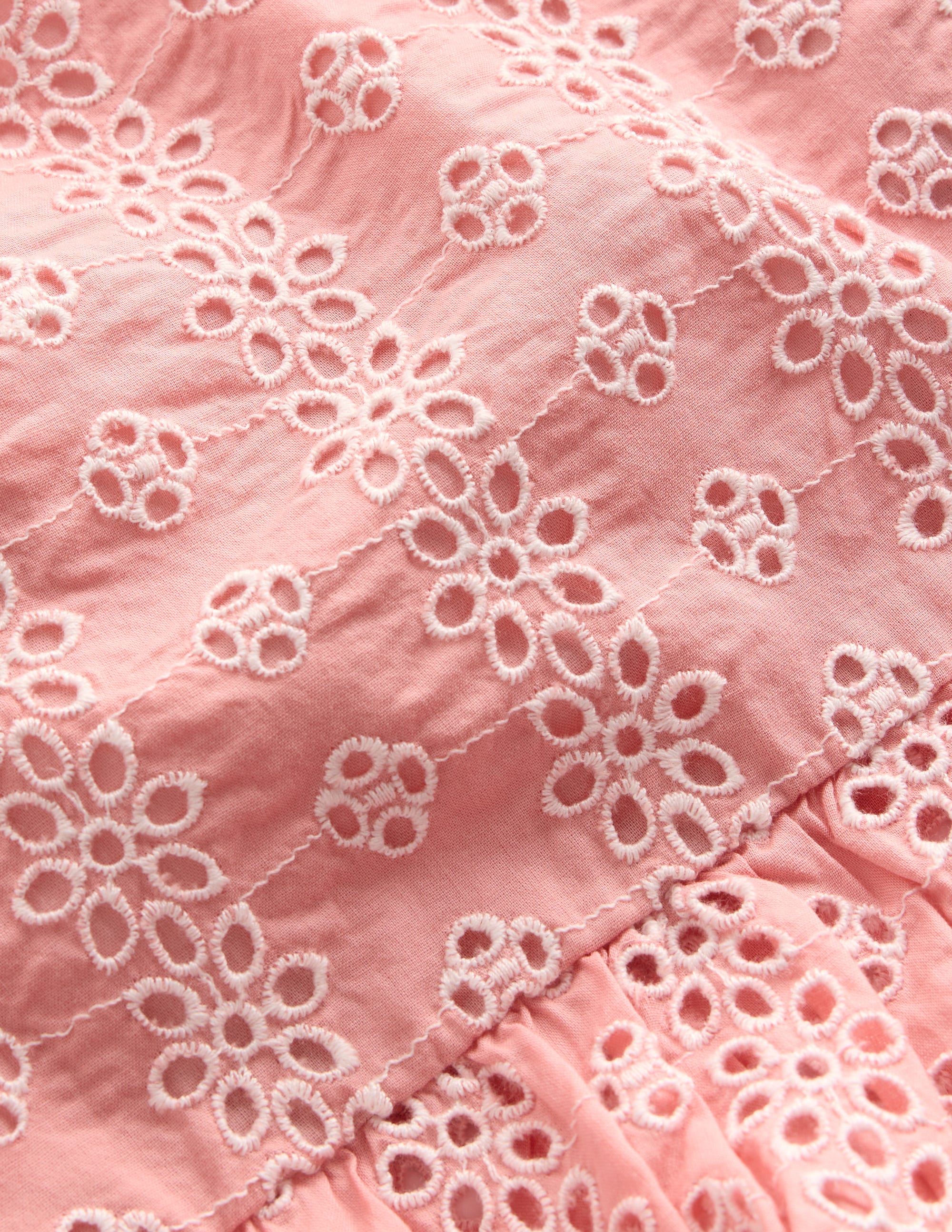 Peplum Woven Top-Almond Pink Broderie - Image 3