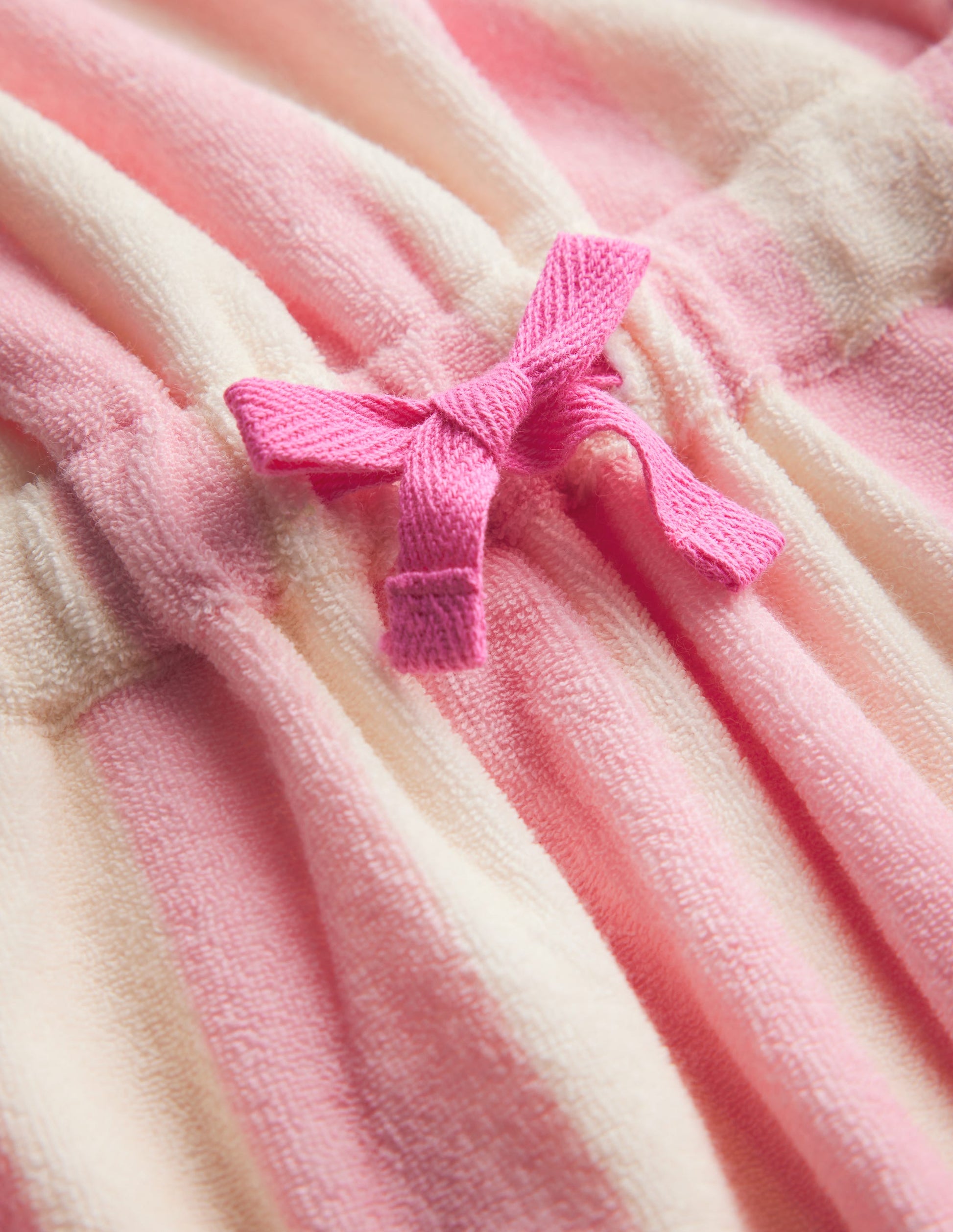 Relaxed Towelling Playsuit-Spring Blossom Pink Stripe-3