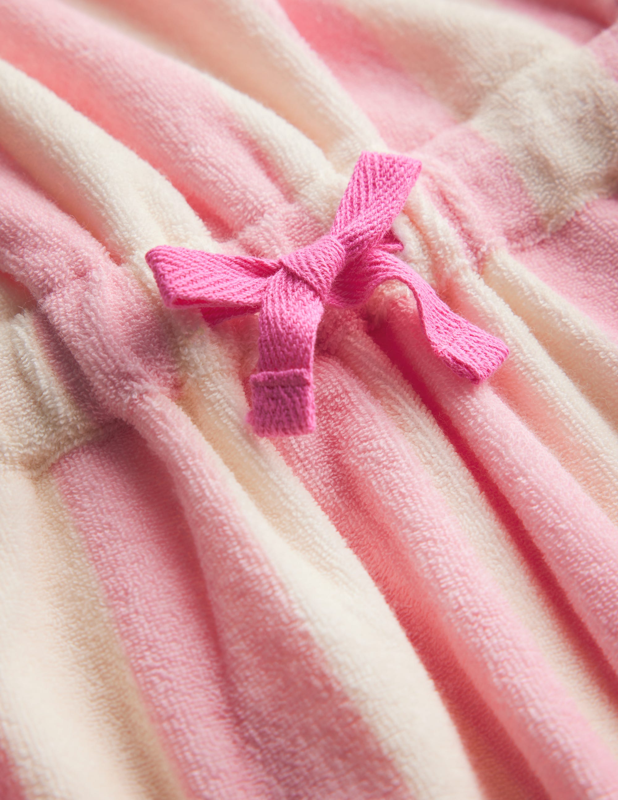 Relaxed Towelling Playsuit-Spring Blossom Pink Stripe - Image 3