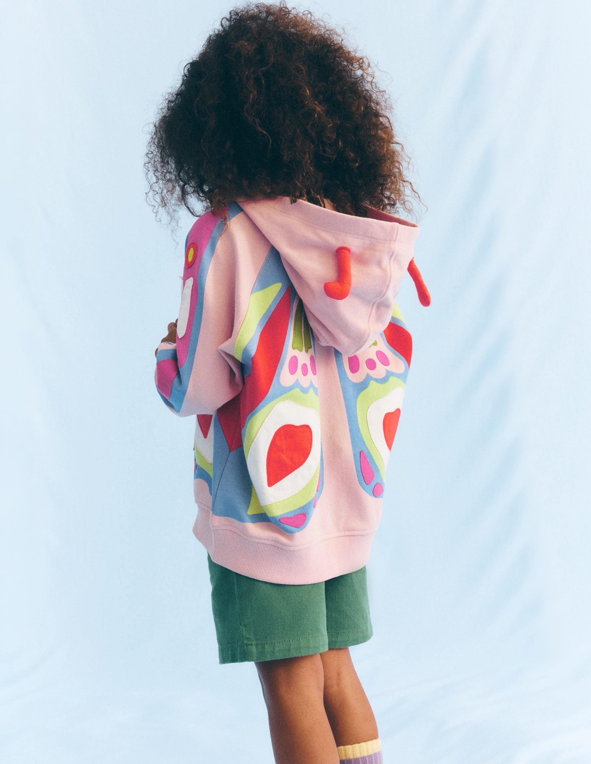 Novelty Relaxed Hoodie-Pink Butterfly - Image 5