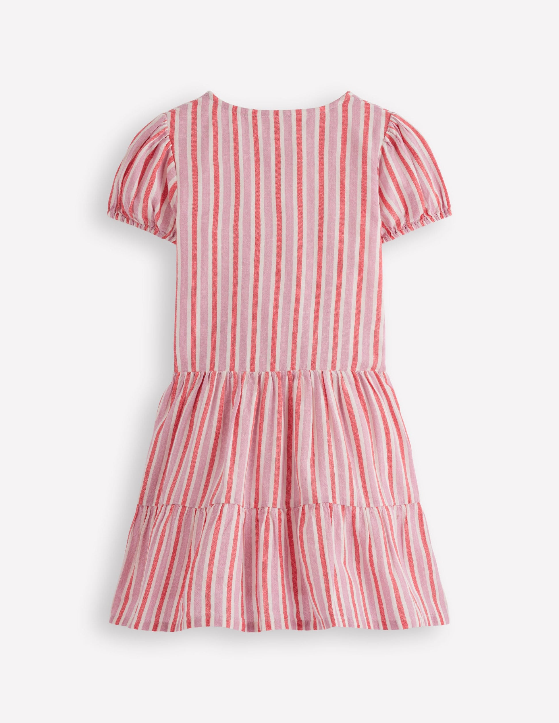Tiered Shirt Dress-Formica Pink Stripe-4