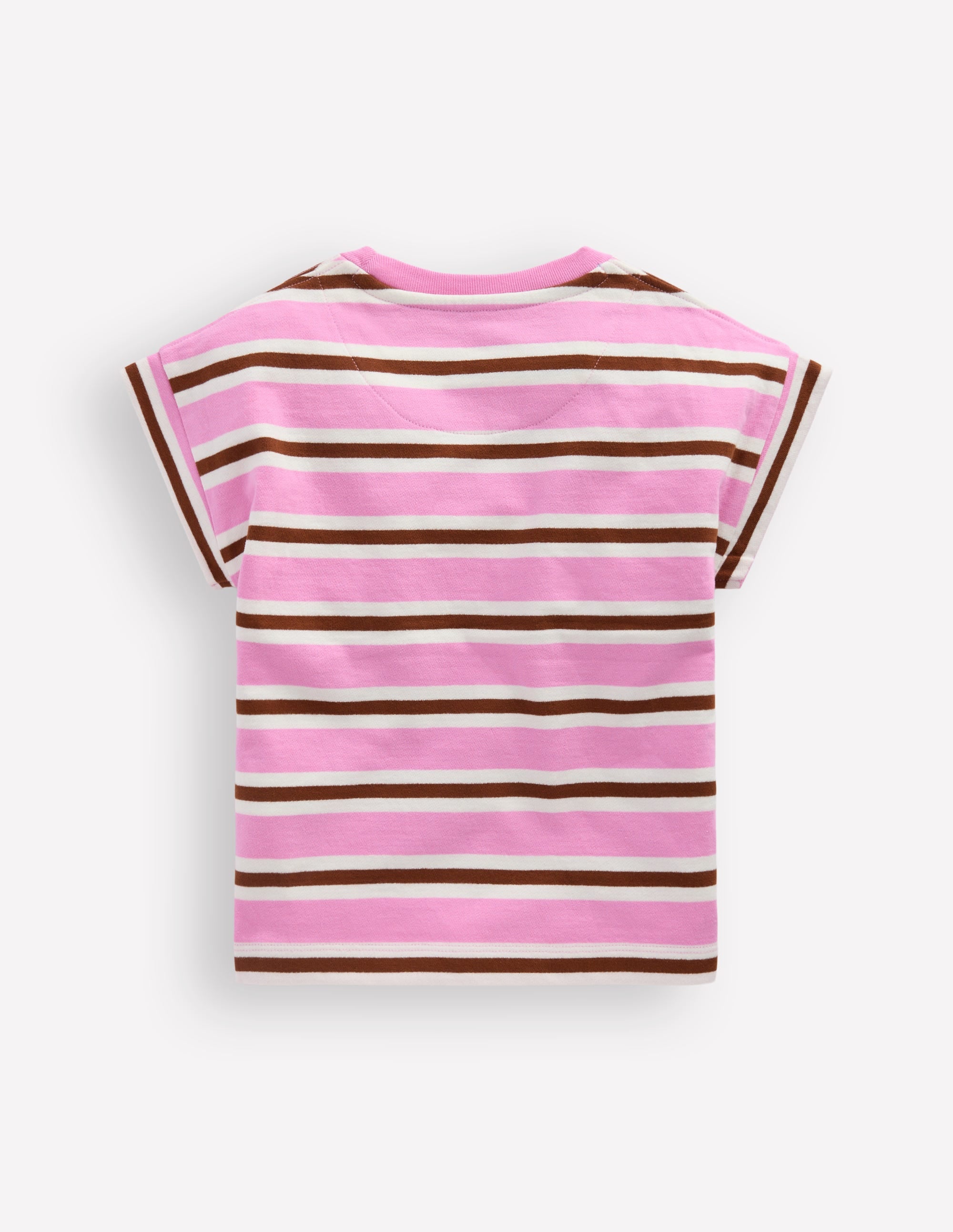 Short Sleeve Sweat Top-Water Lilly Pink/ Russet - Image 2