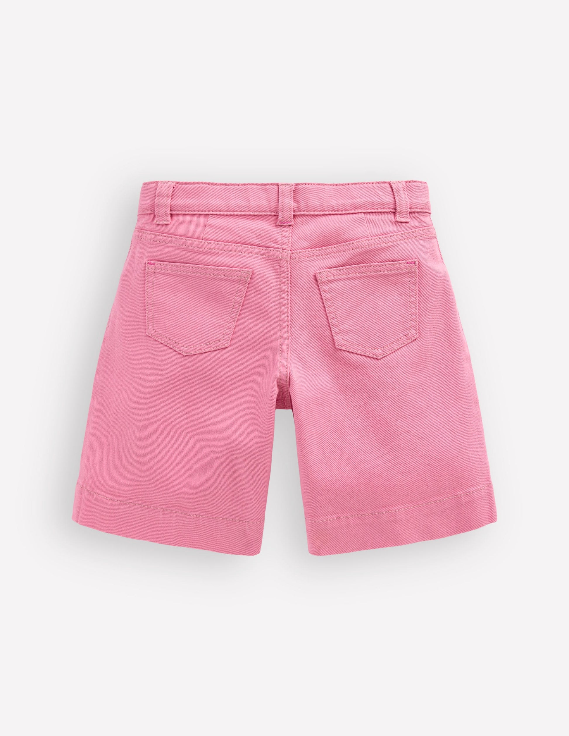 Long Denim Shorts-Bubblegum Pink-2