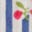 V-waist Woven Dress-Bluejay Cherry Stripe