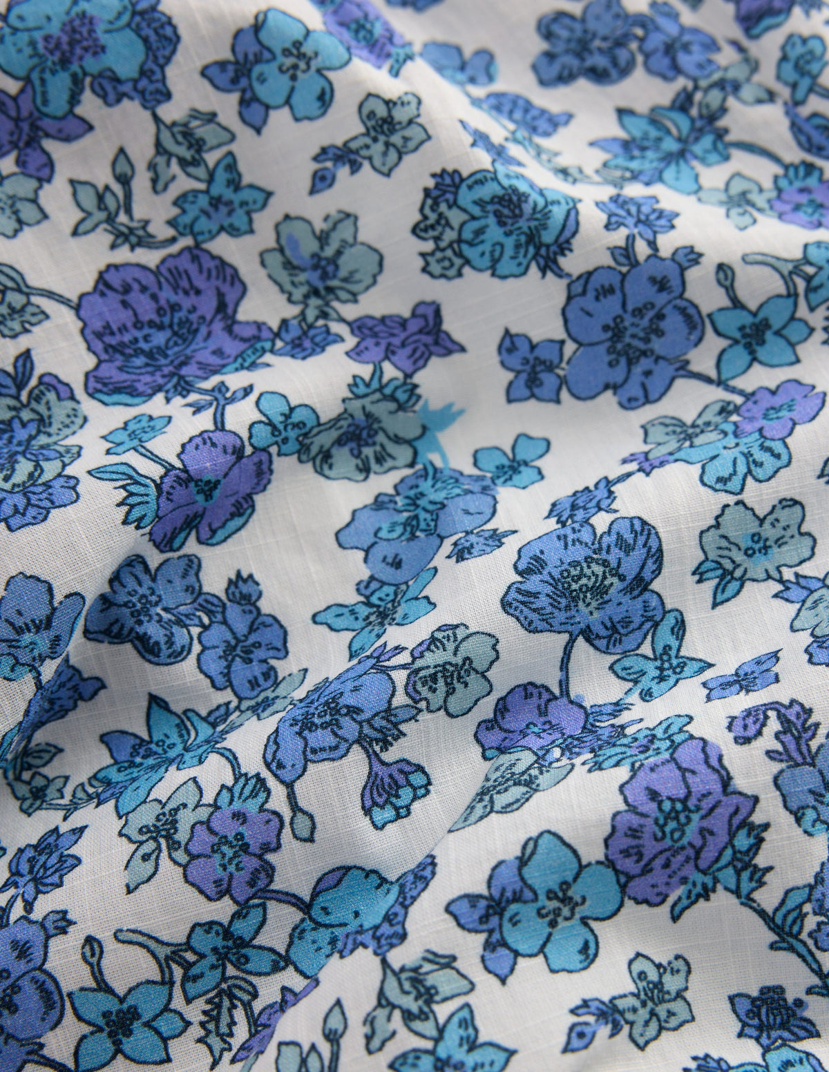 Frill Hem Trousers-Blue Floral Hotch Potch - Image 4