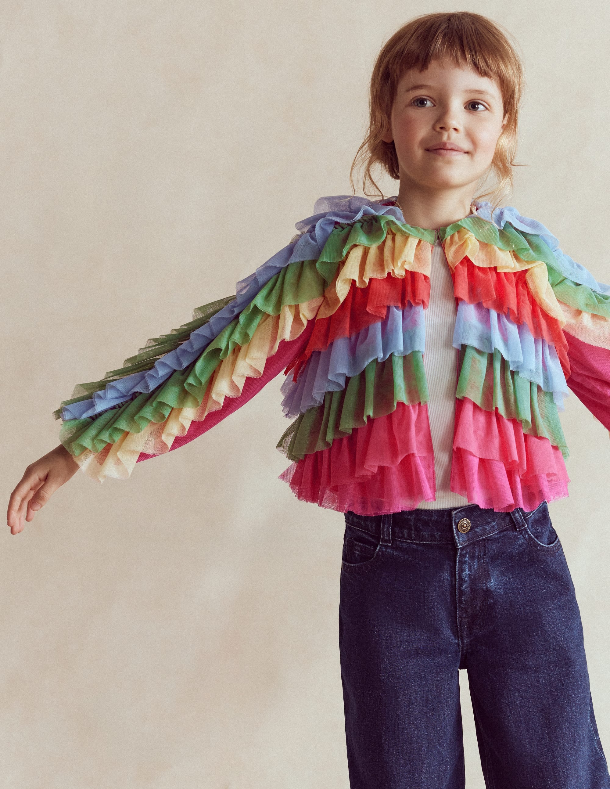Rainbow Tulle Jacket-Multi Rainbow - Image 2