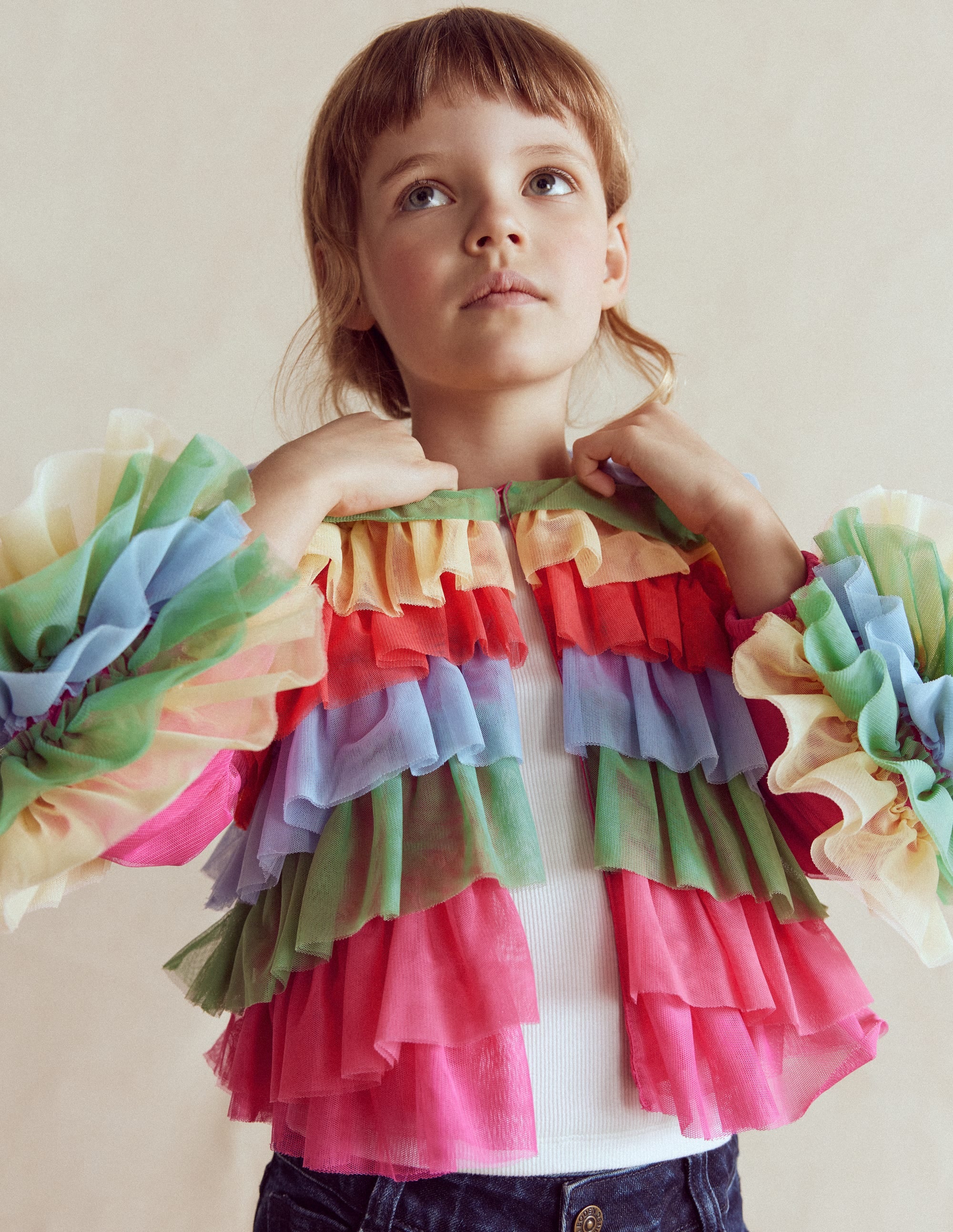 Rainbow Tulle Jacket-Multi Rainbow - Image 4