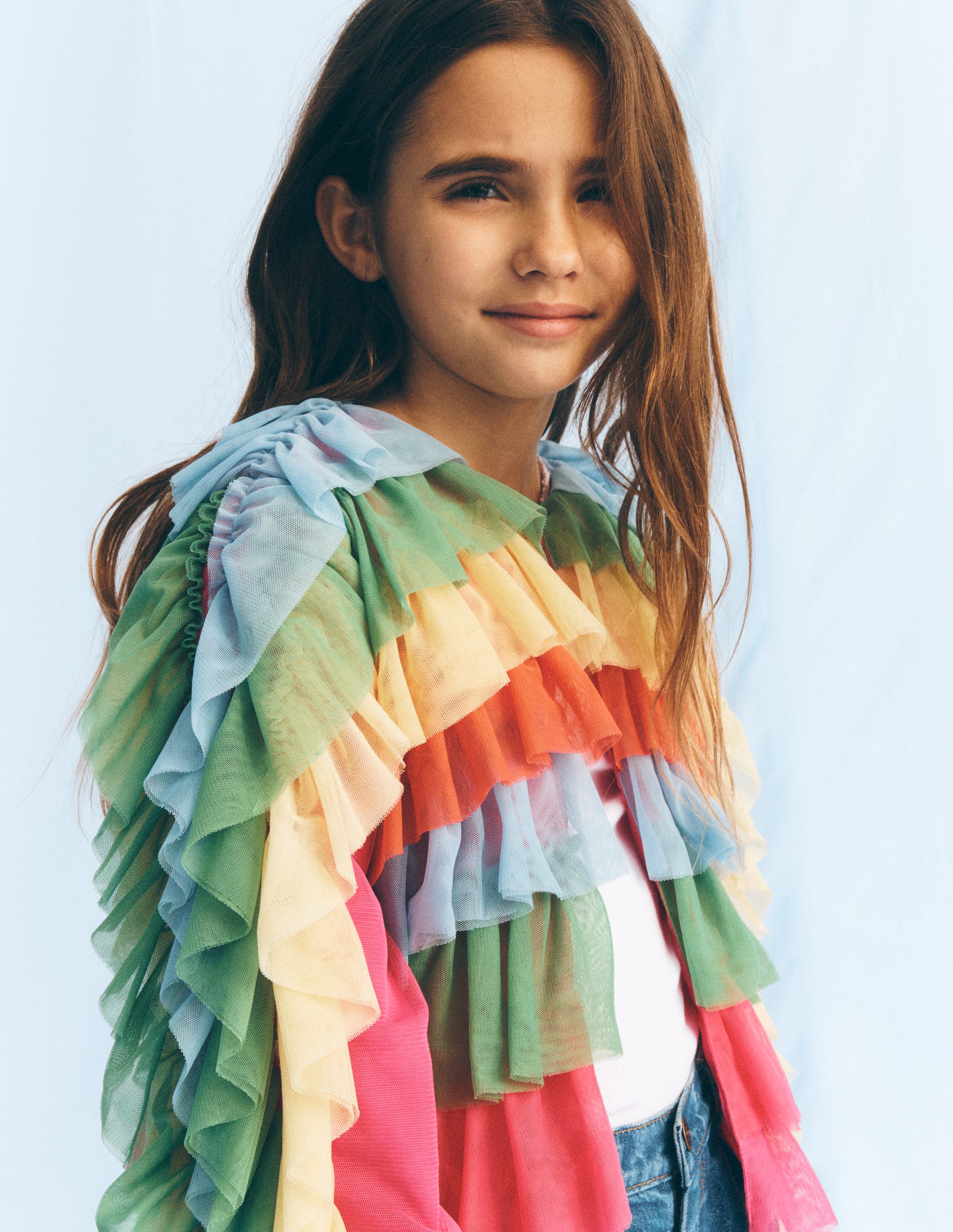 Rainbow Tulle Jacket-Multi Rainbow - Image 1