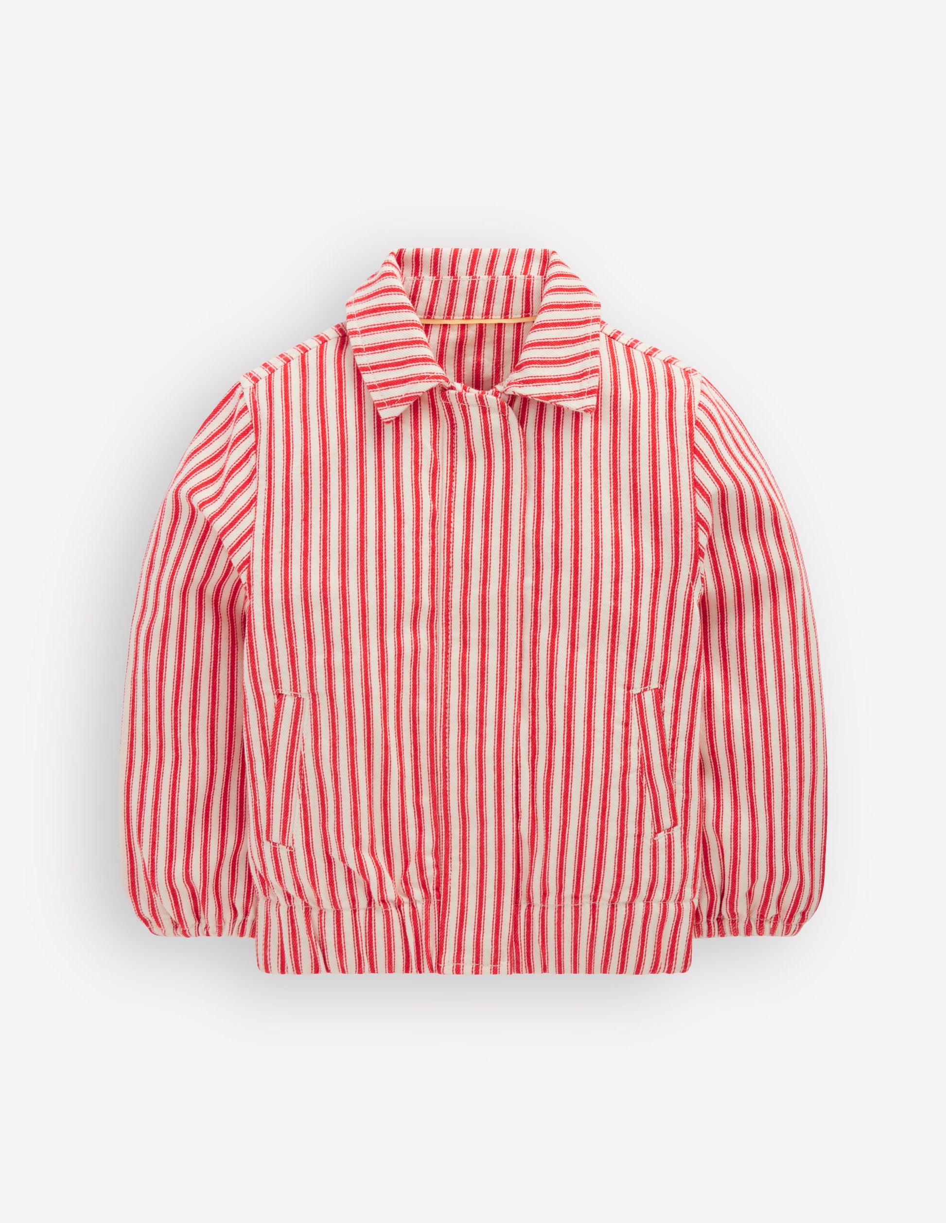 Twill bomber jacket-Poppy Red Tram Stripe-2