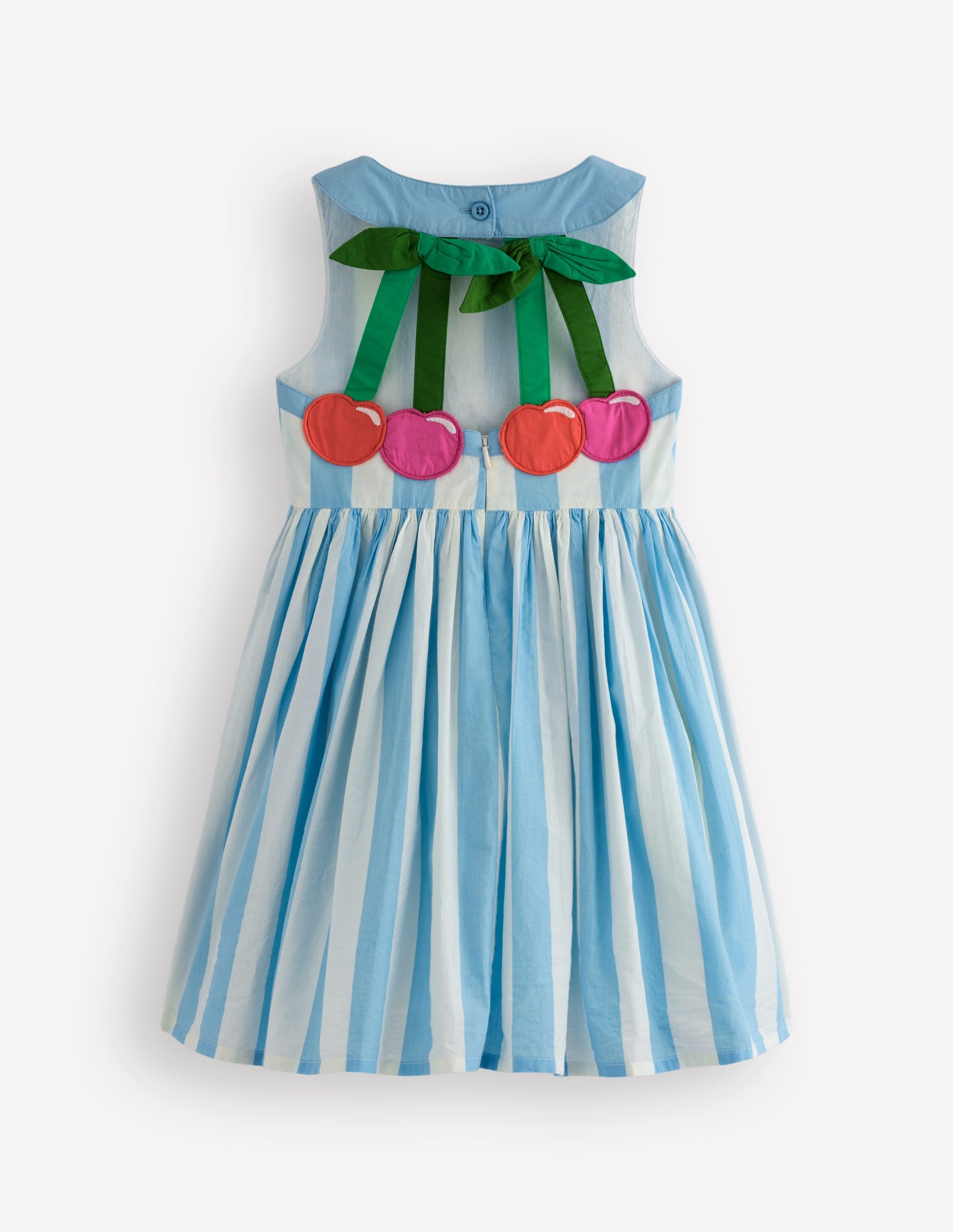 Harlow Logo Dress-Cloud Blue Cherry Stripe-2