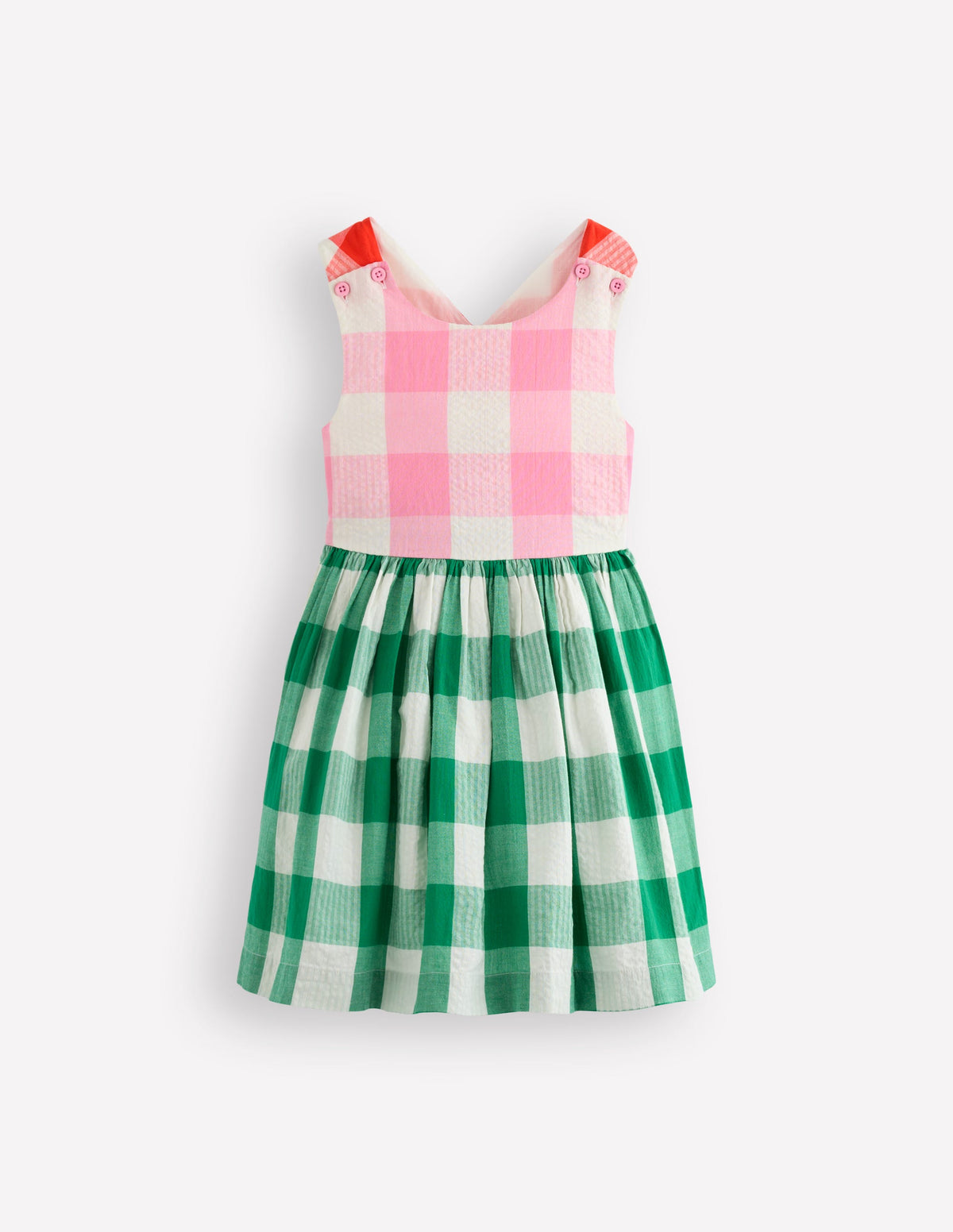Harper Cross-Back Dress-Gingham Hotchpotch - Image 1