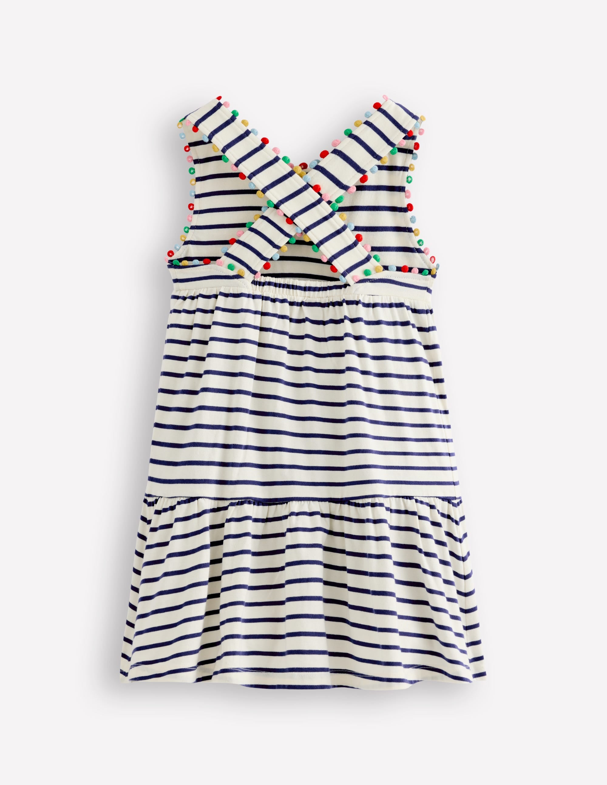 Jersey Cross-back Dress-Starboard Blue Stripe - Image 2