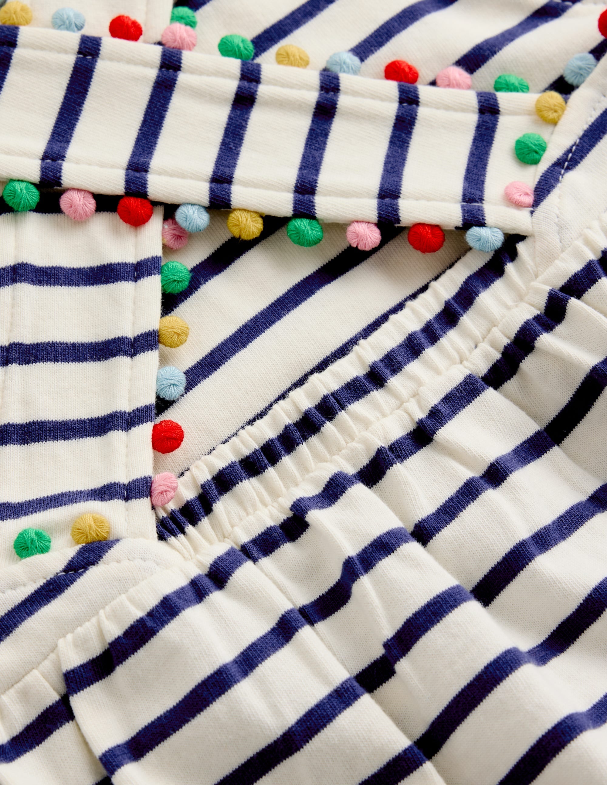 Jersey Cross-back Dress-Starboard Blue Stripe - Image 3