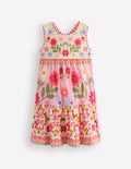 Jersey Cross-back Dress-Hotchpotch Floral