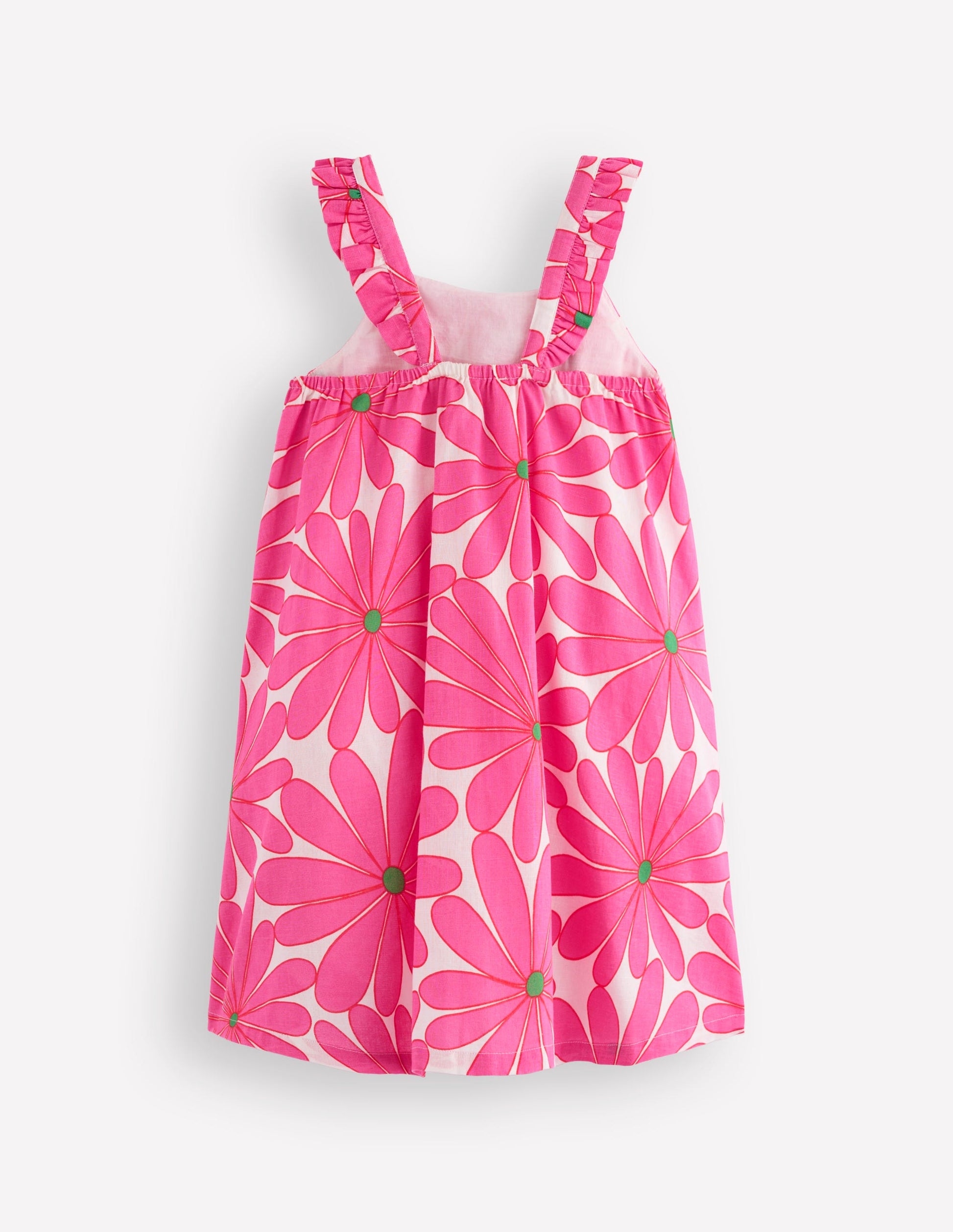 Ruffle Strap Sundress-Festival Pink Giant Daisy-2