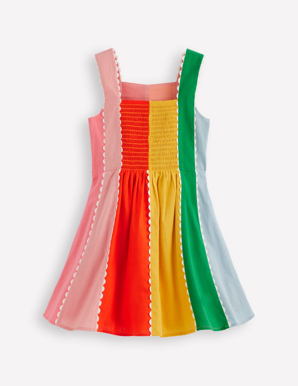 Woven Panel Dress-Multi Rainbow-2