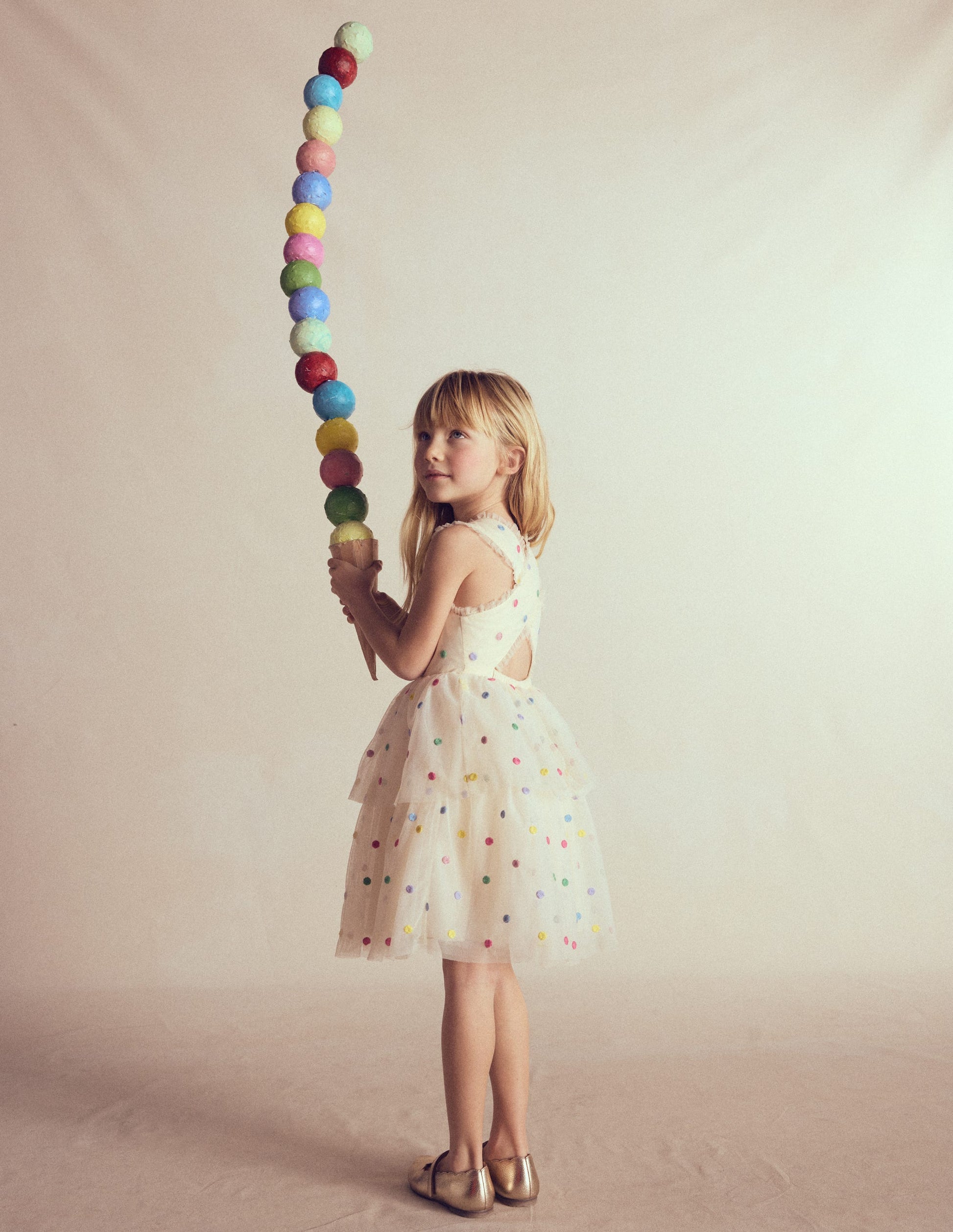Spot Occasion Dress-Soft Ivory Multi Spot-8