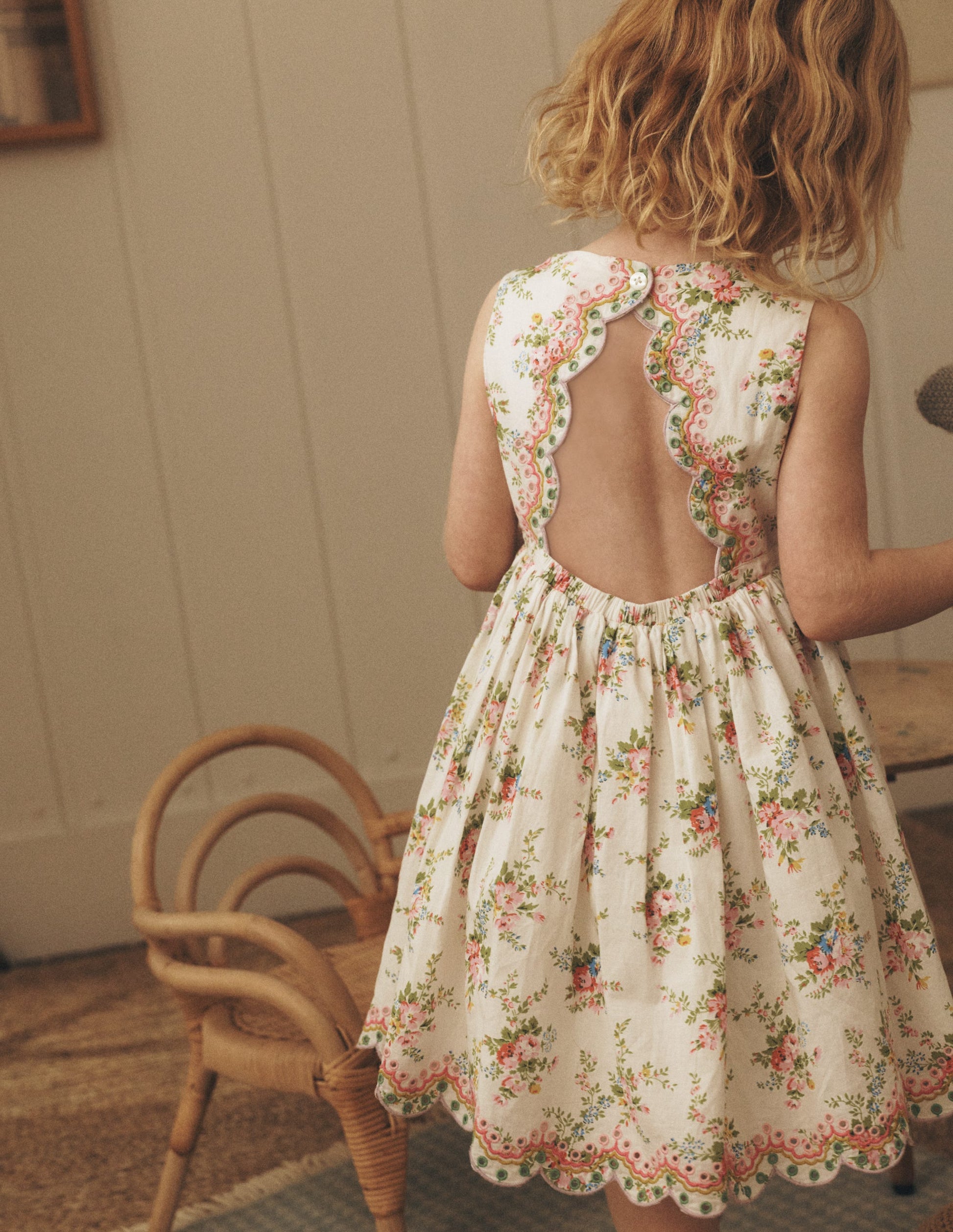 Broderie Back Detail Dress-Soft Ivory Rosa-4