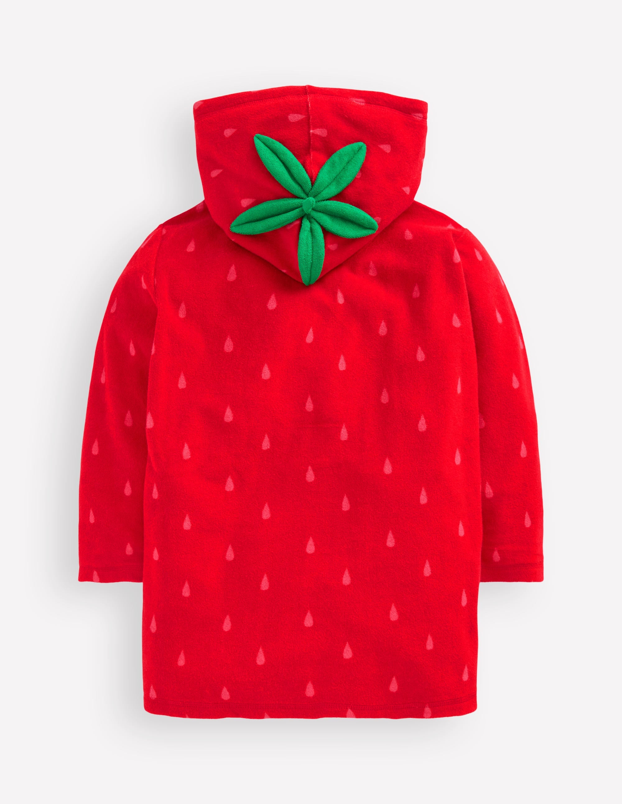 Fun Romie Towelling Zip-Up-Strawberry Tart Red - Image 3