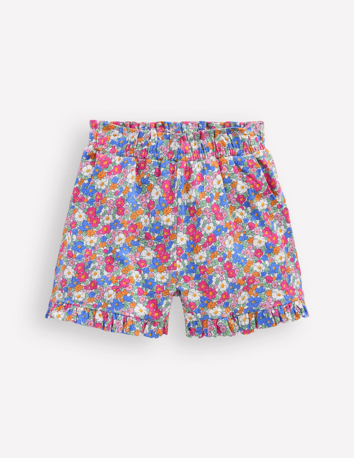 Pretty Jersey Shorts-Festival Pink Nautical Floral - Image 1