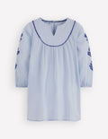 Swim Kaftan-Misty Blue